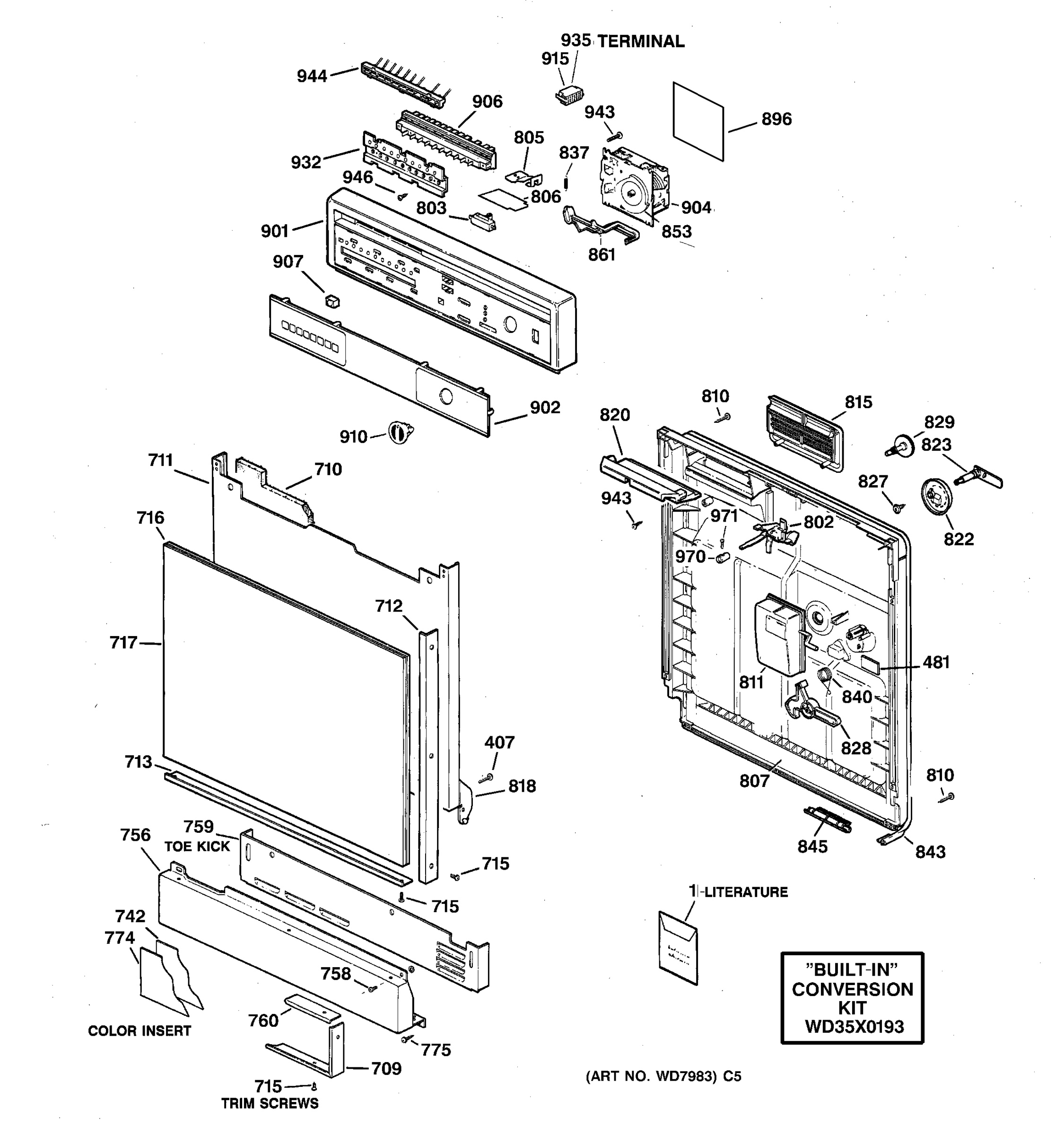 ESCUTCHEON & DOOR ASSEMBLY
