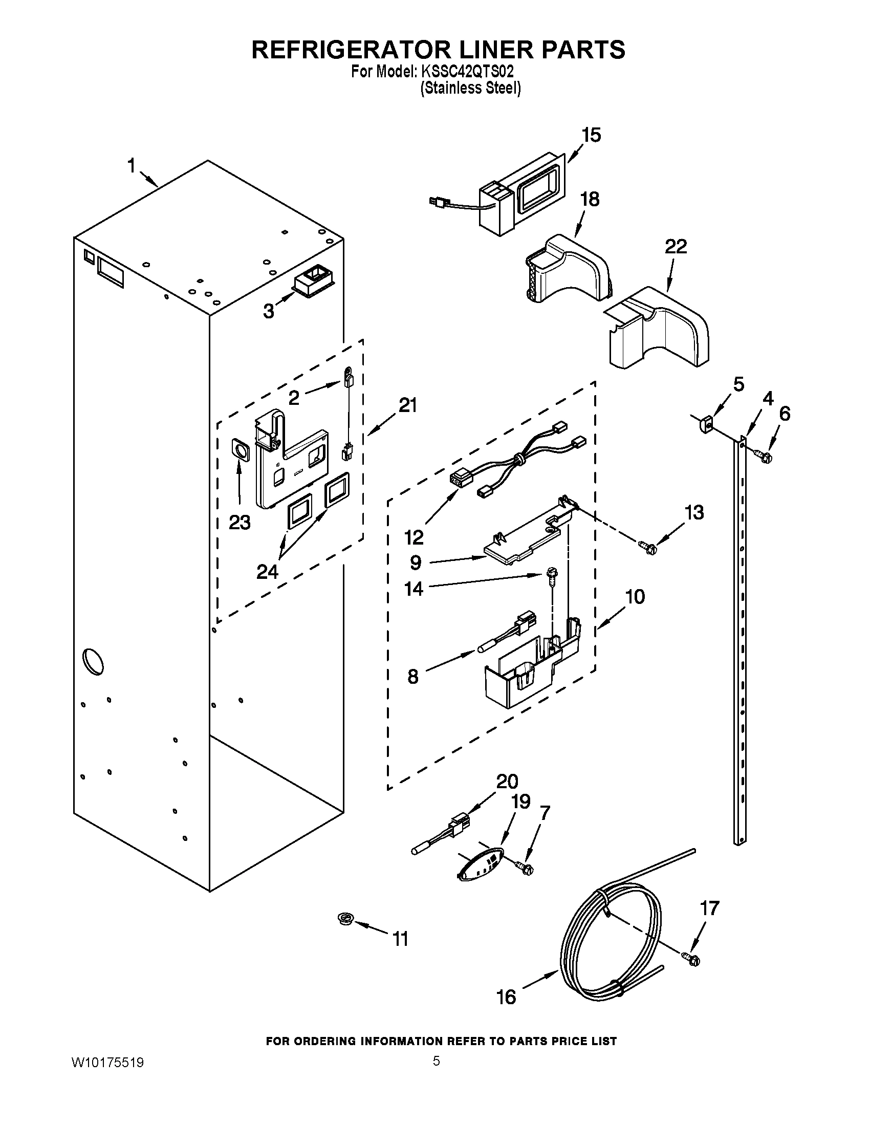 04 - REFRIGERATOR LINER PARTS