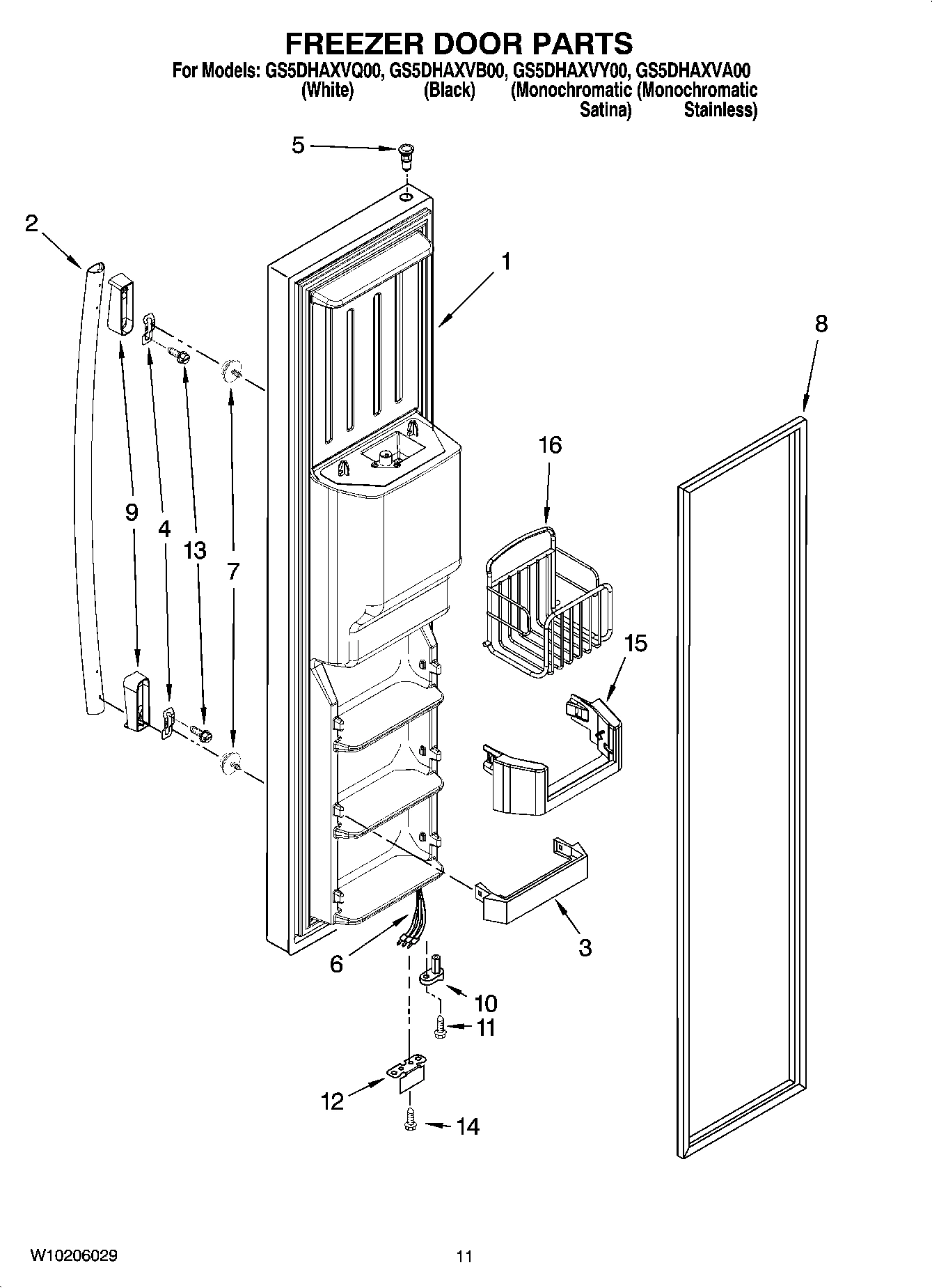 07 - FREEZER DOOR PARTS