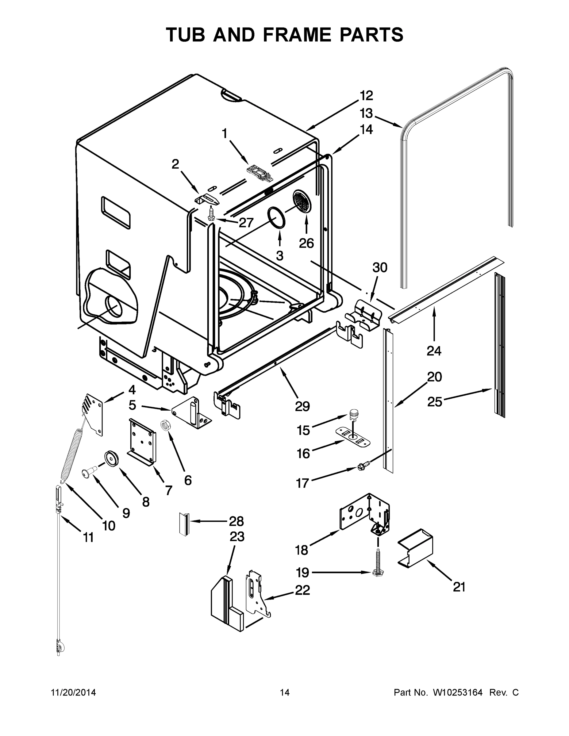 08 - TUB AND FRAME PARTS