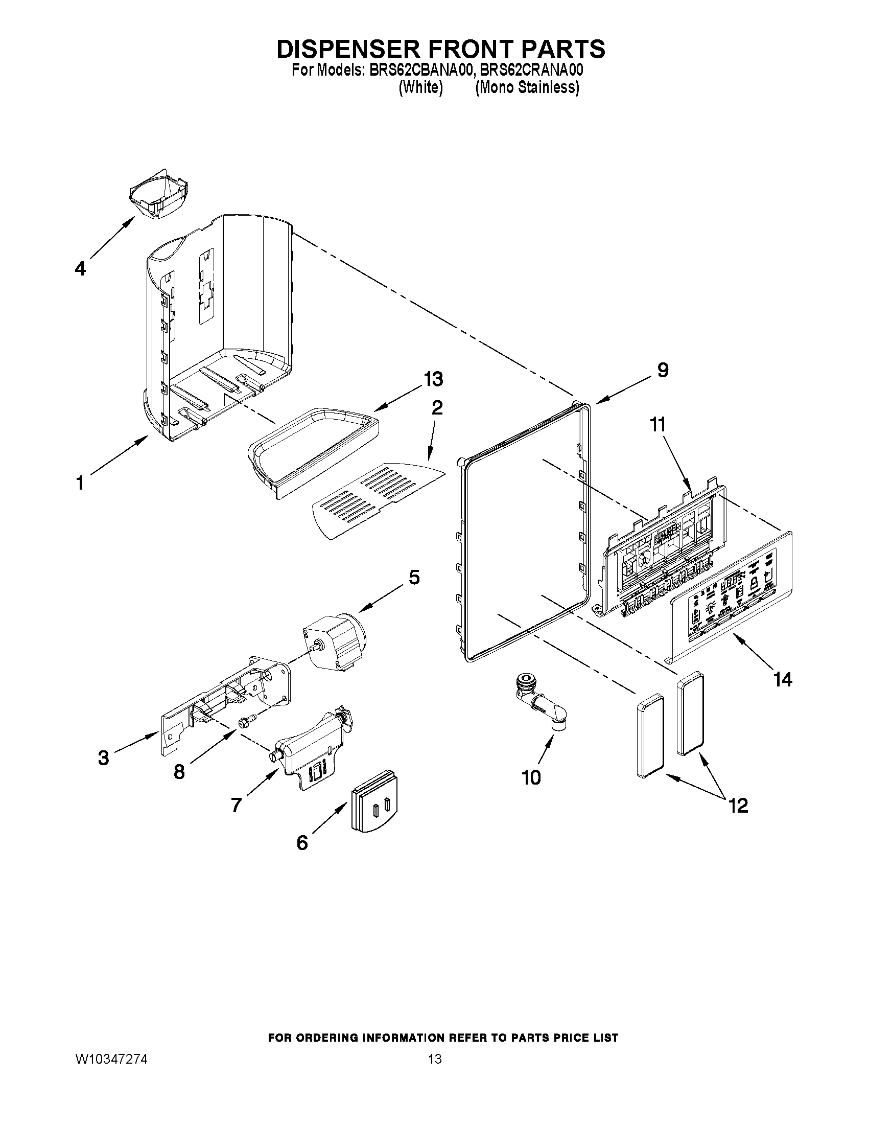 08 - DISPENSER FRONT PARTS
