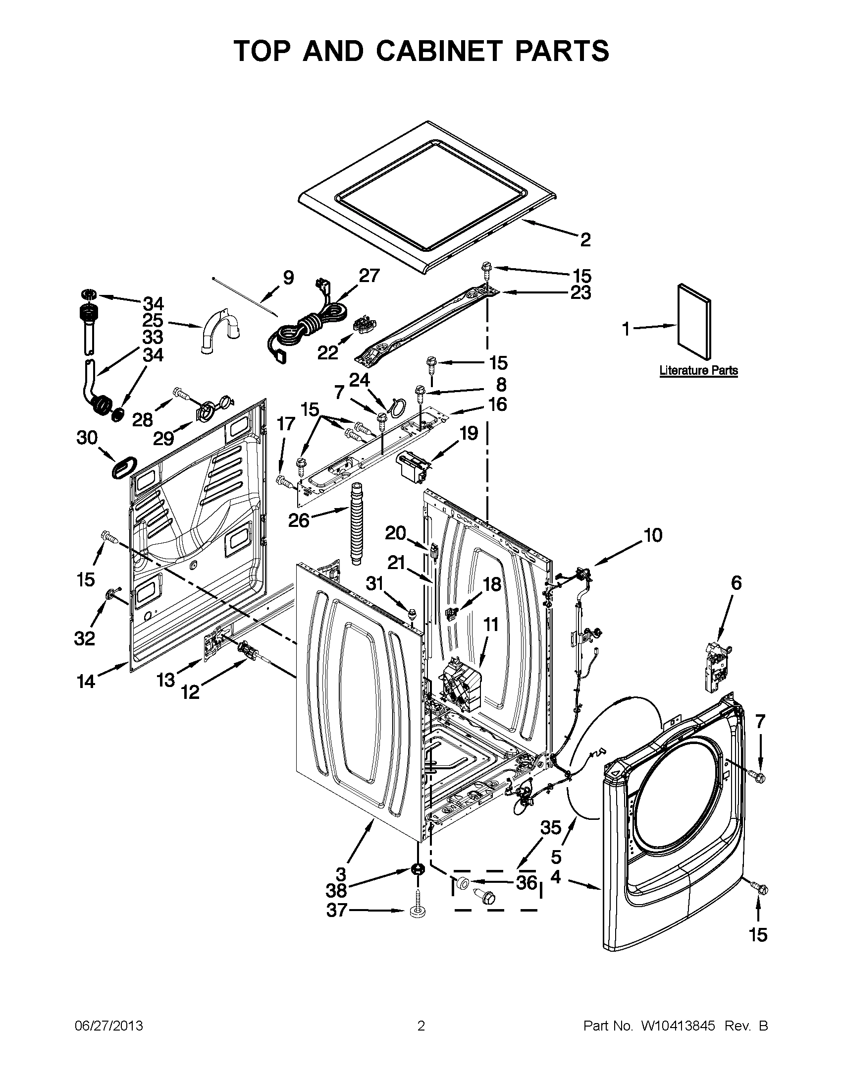 01 - TOP AND CABINET PARTS