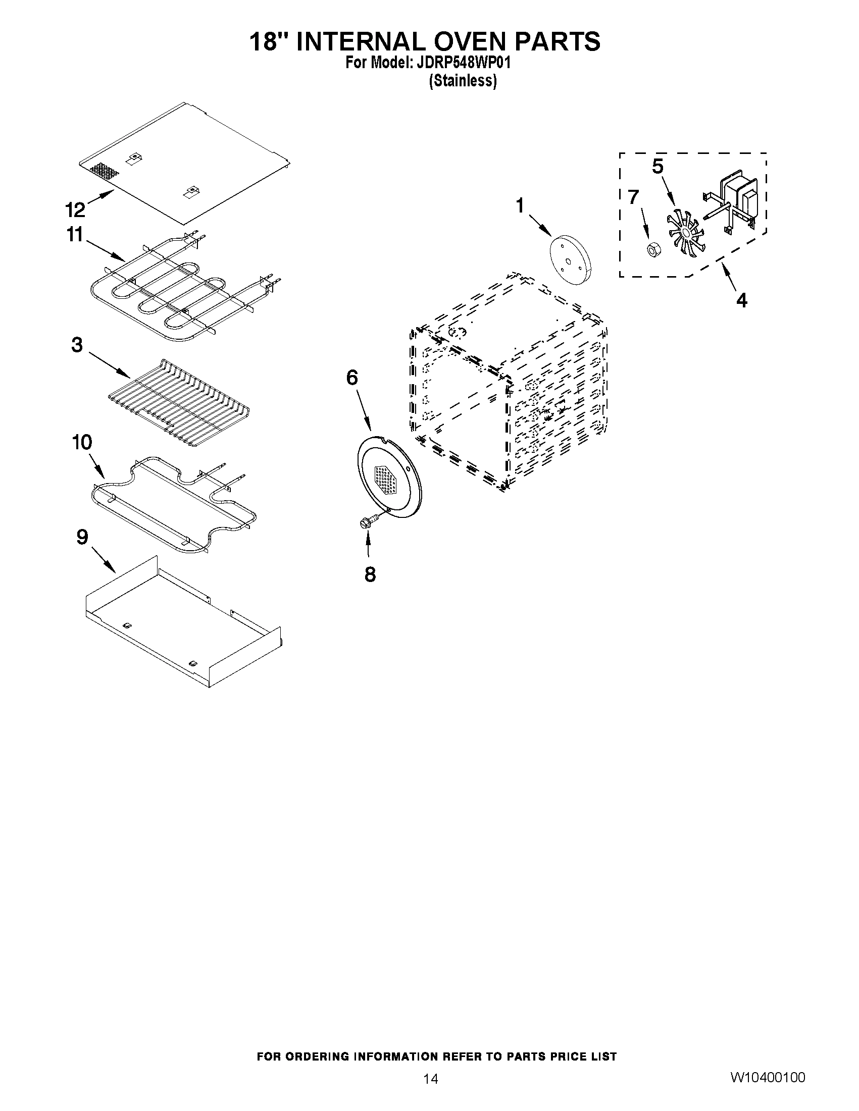 10 - 18`` INTERNAL OVEN PARTS