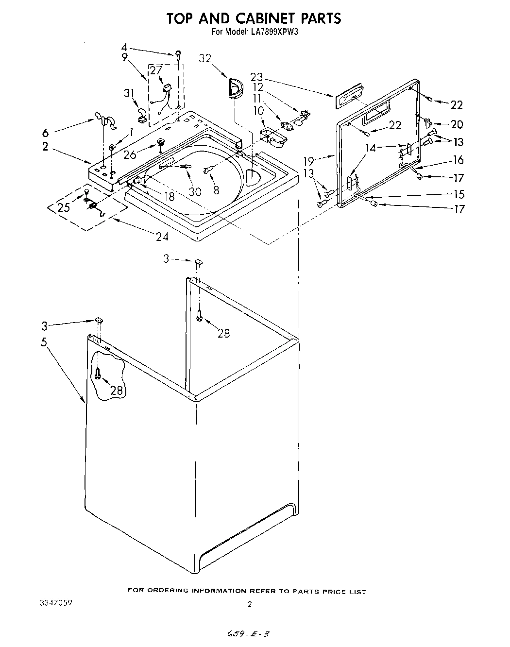 02 - TOP AND CABINET, LITERATURE AND OPTIONAL