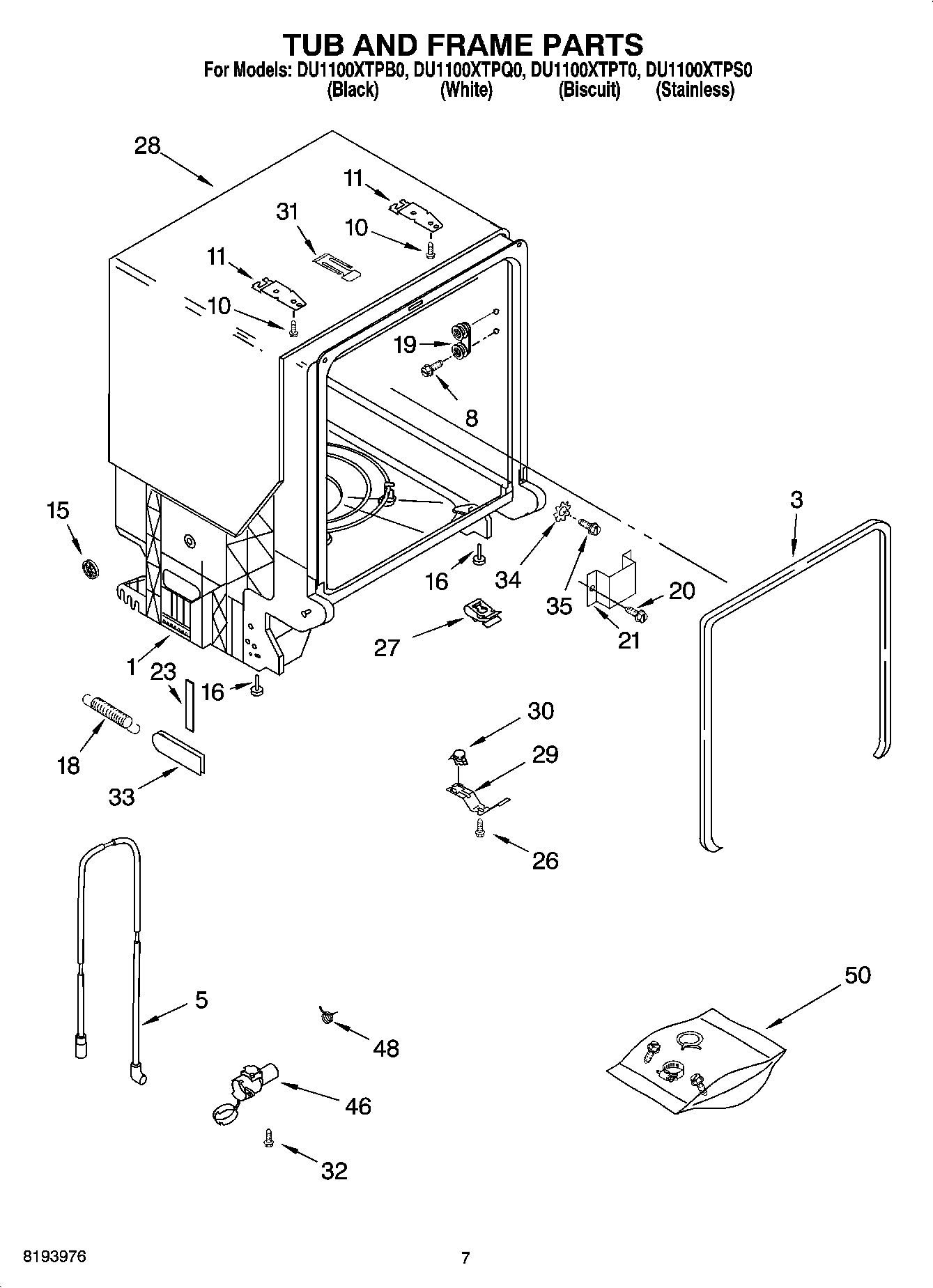 07 - TUB AND FRAME PARTS