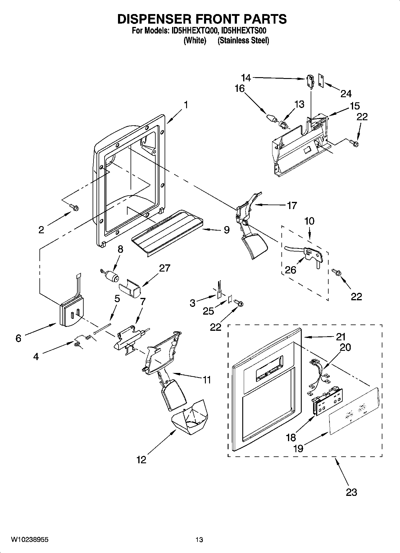 08 - DISPENSER FRONT PARTS