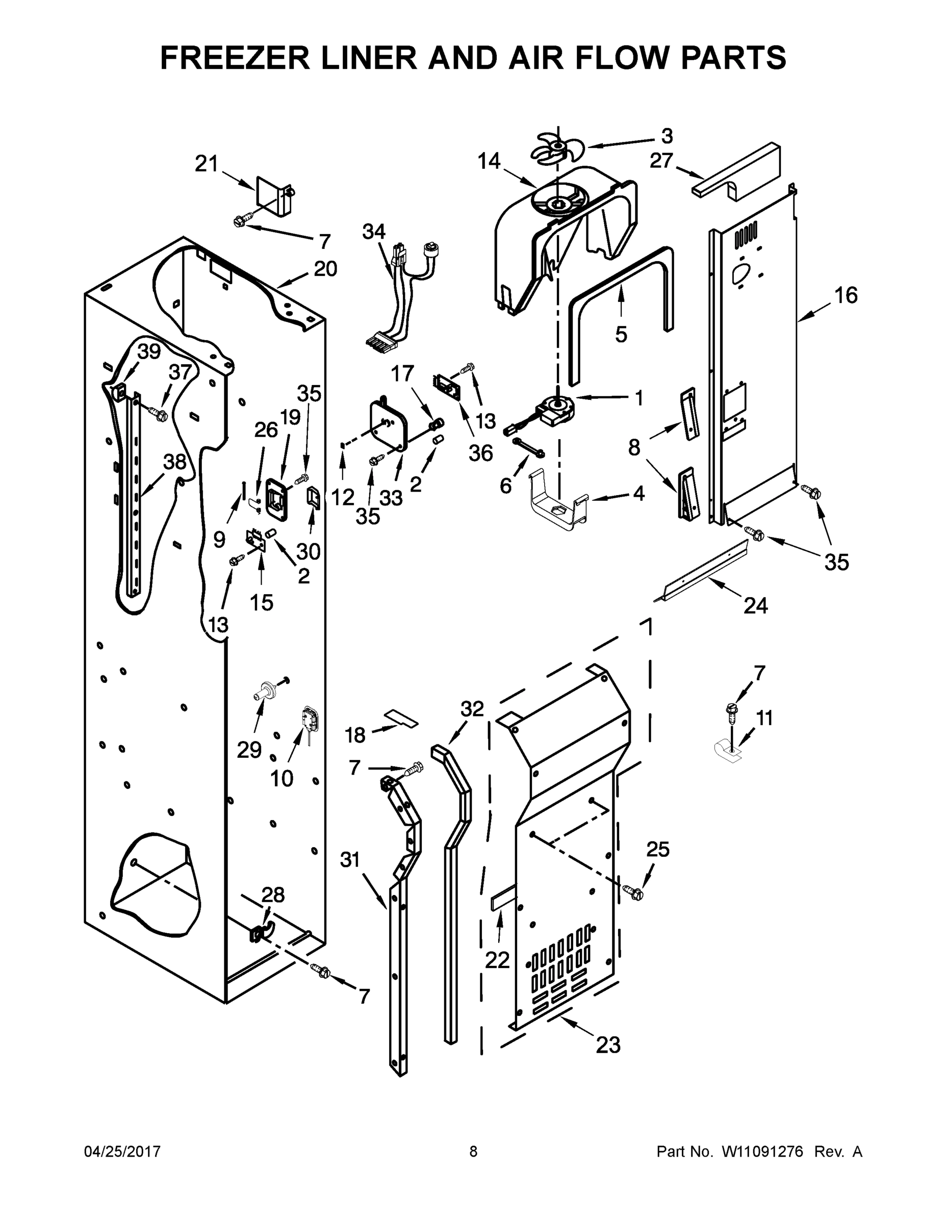 05 - FREEZER LINER AND AIR FLOW PARTS