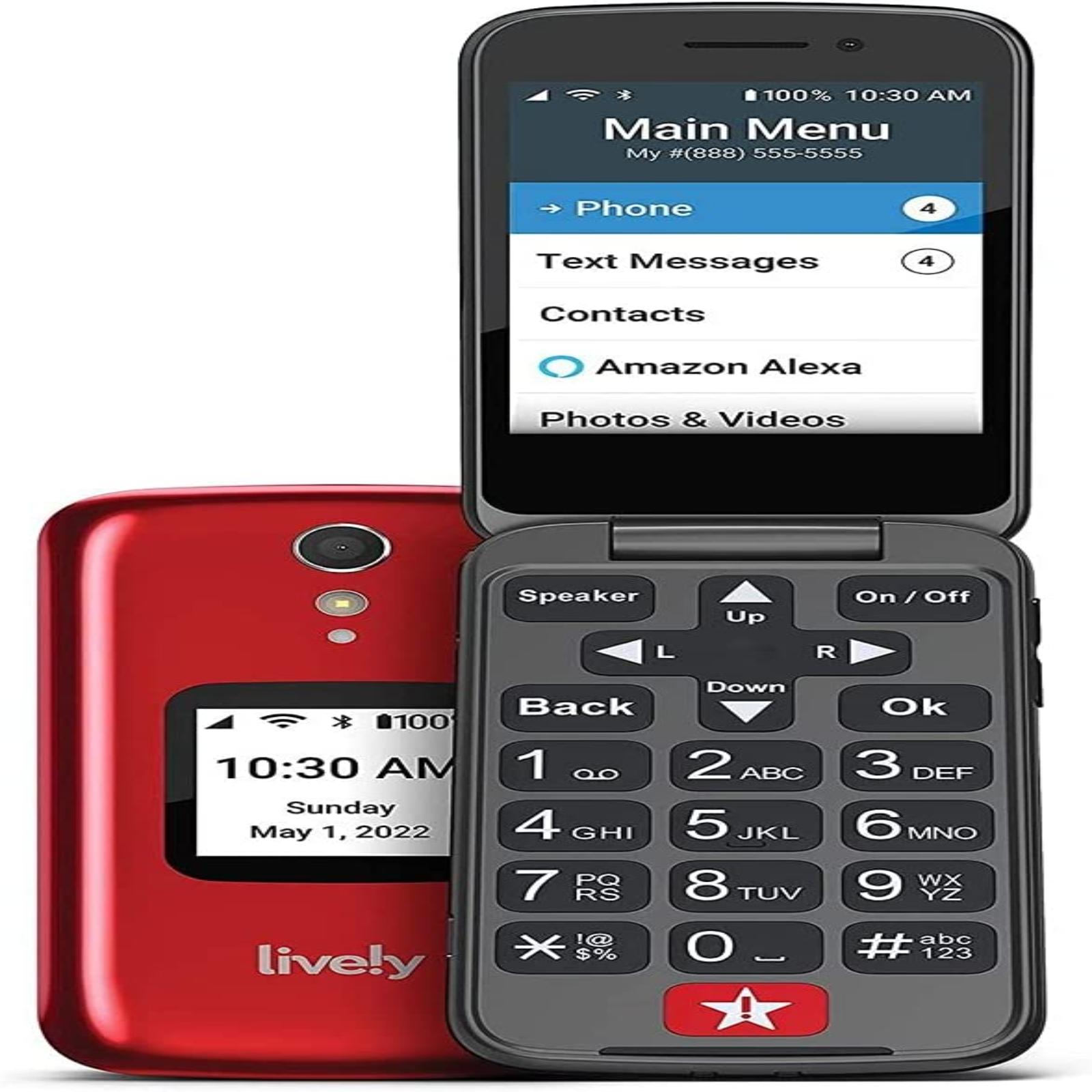 LIVELY Jitterbug Flip Cell Phone for Seniors – No SIM Needed