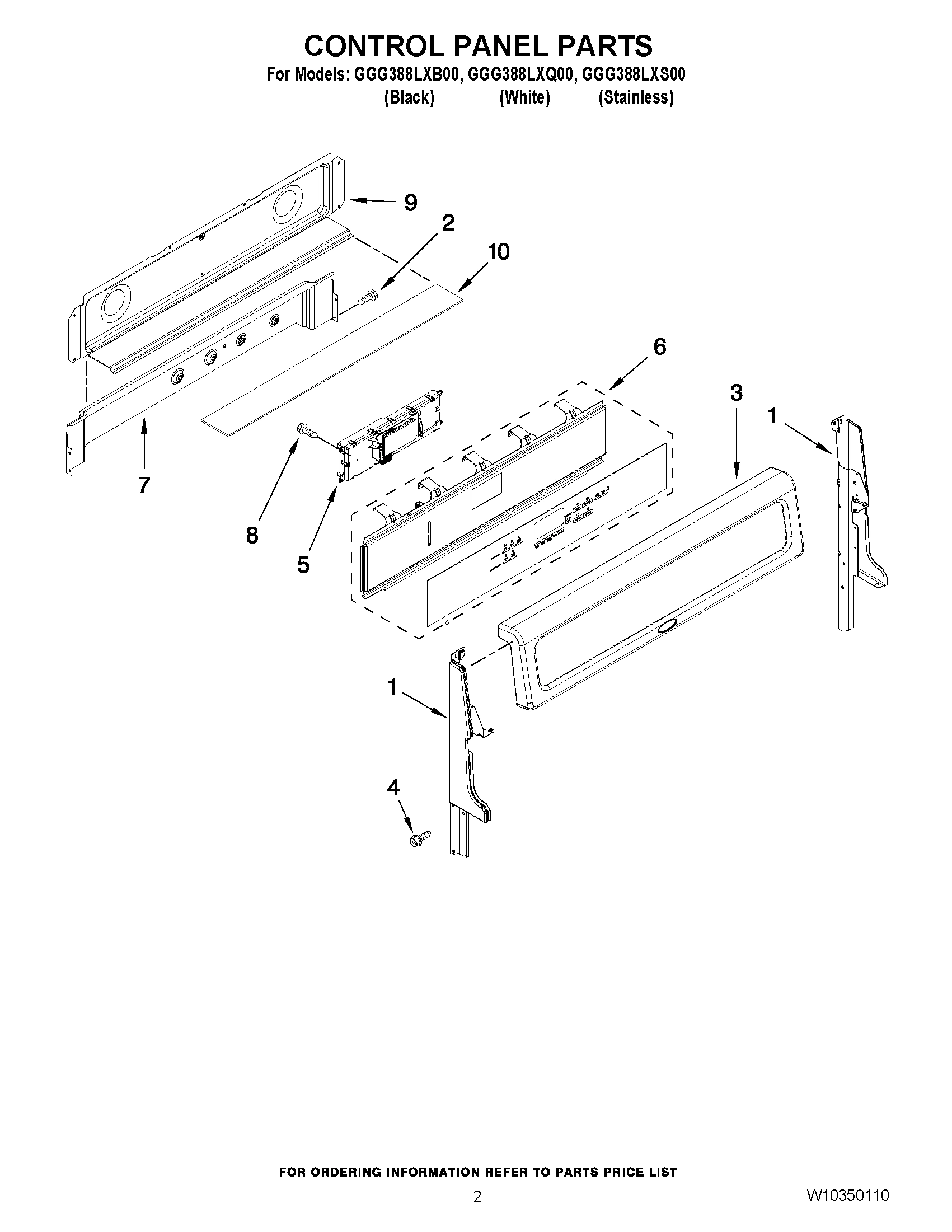 02 - CONTROL PANEL PARTS