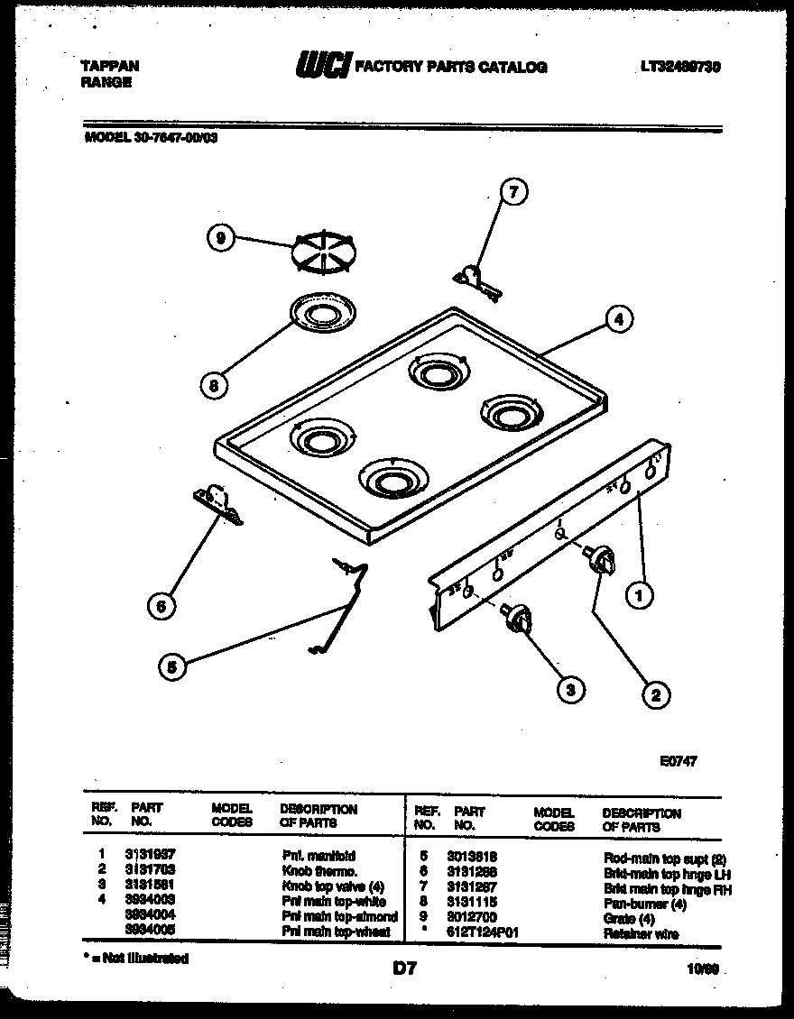03 - COOKTOP PARTS