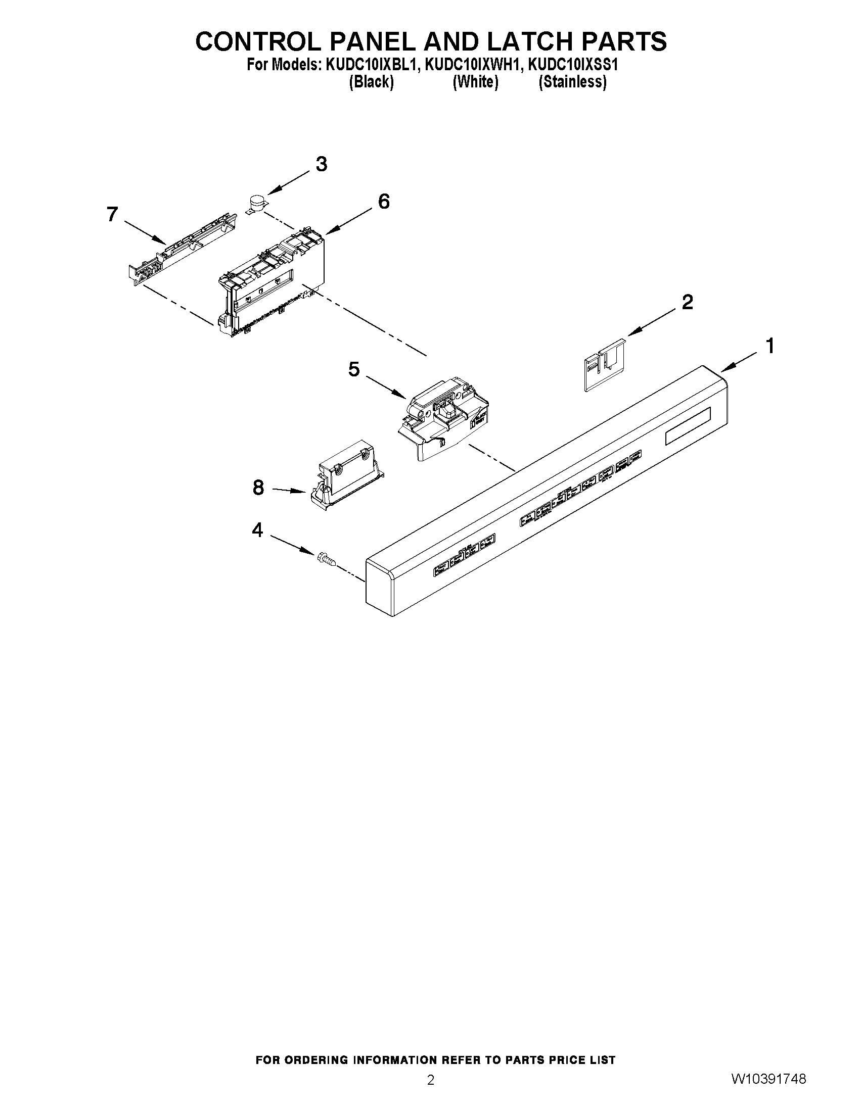 02 - CONTROL PANEL AND LATCH PARTS