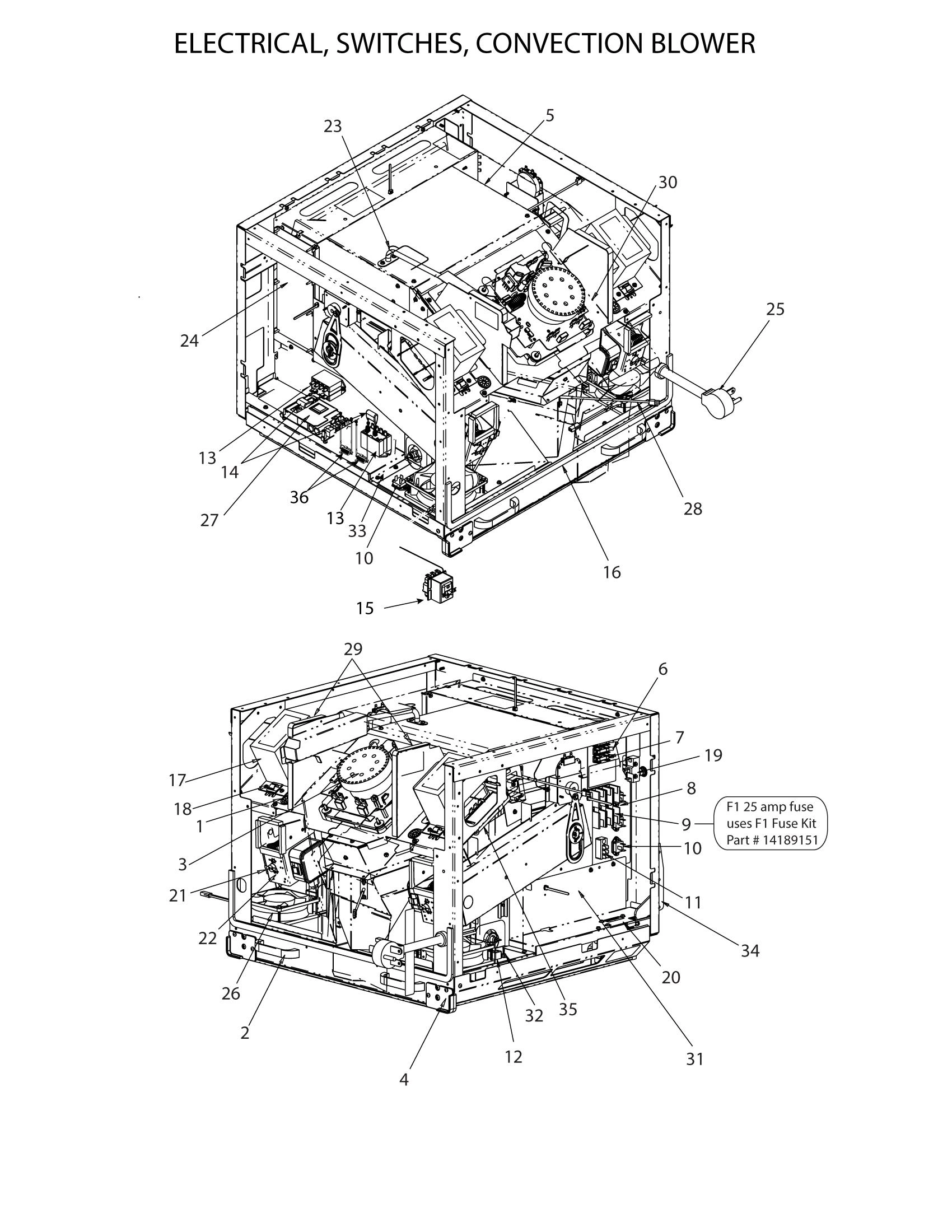 ELECTRICAL, SWITCHES, CONVECTION BLOWER
