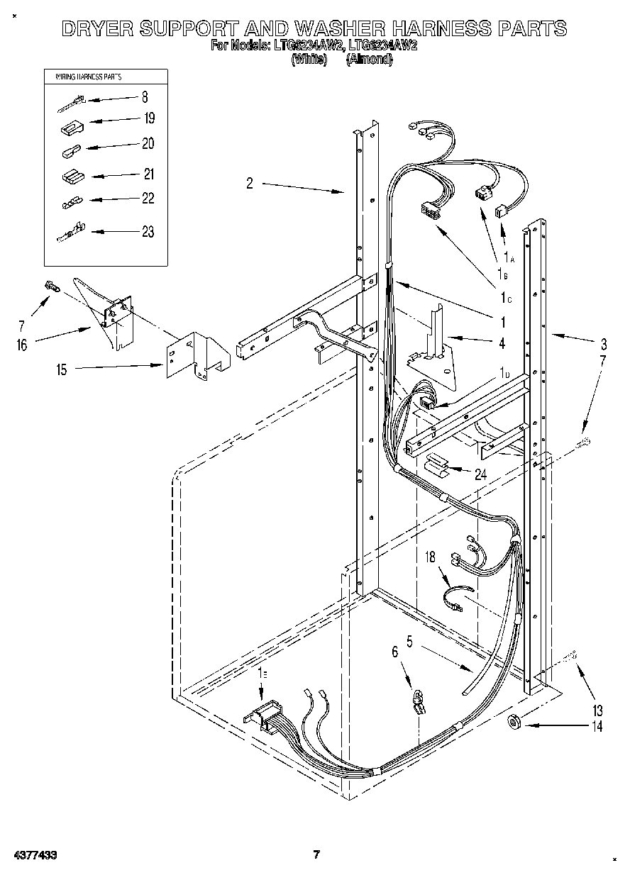 05 - DRYER SUPPORT AND WASHER HARNESS