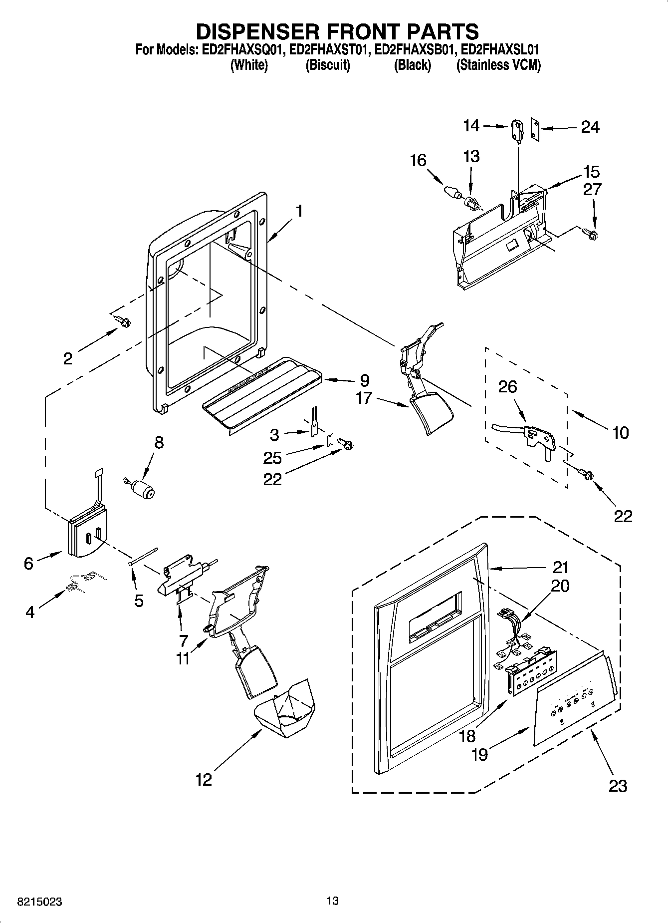 08 - DISPENSER FRONT PARTS