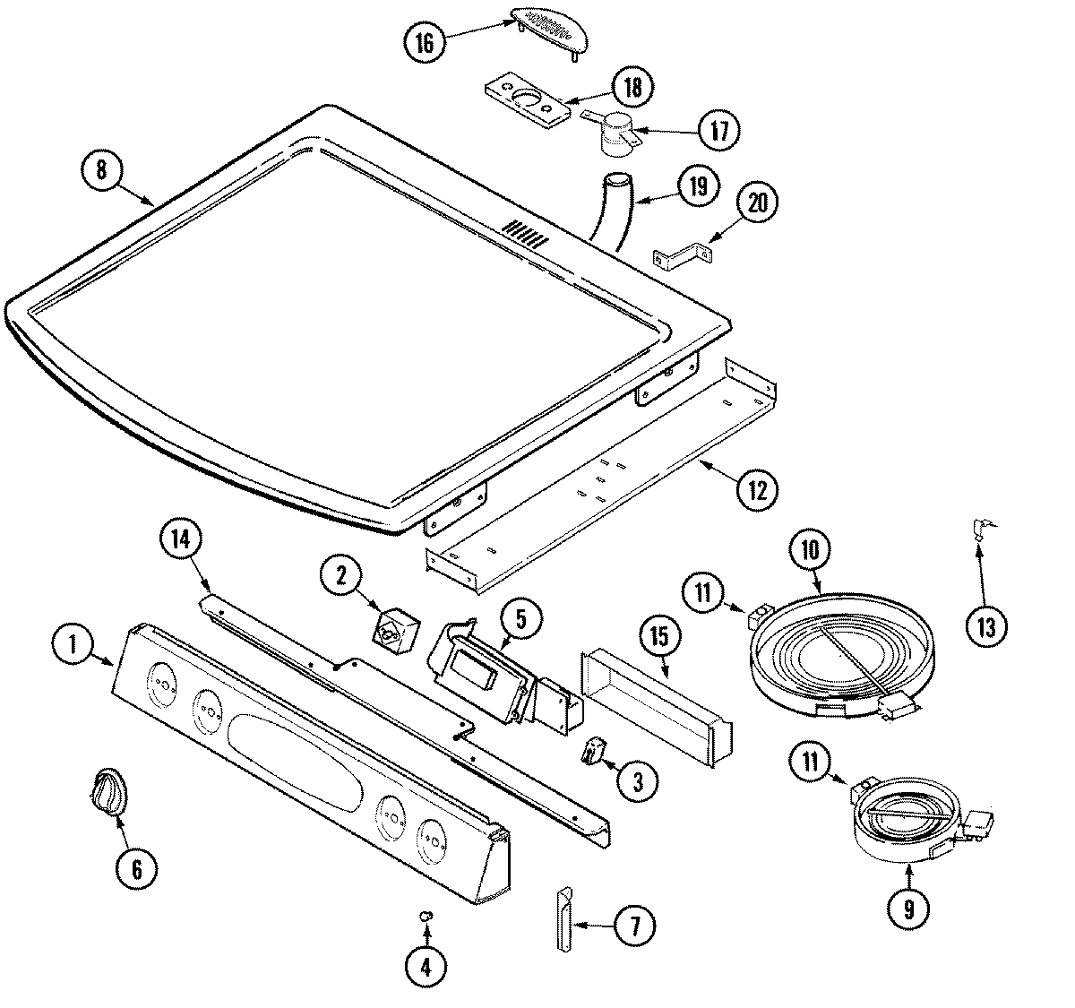 02 - CONTROL PANEL/TOP ASSY