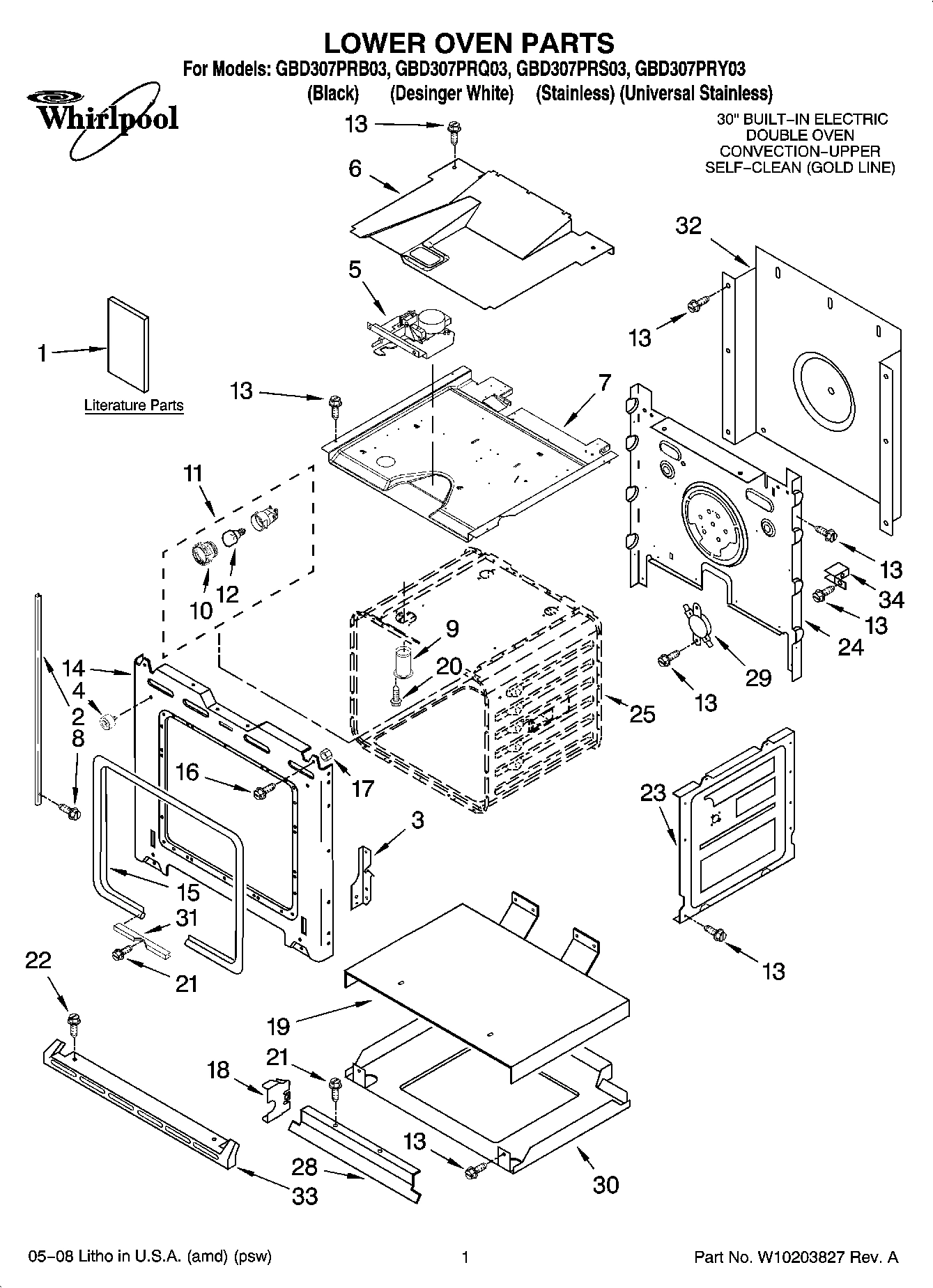 01 - LOWER OVEN PARTS