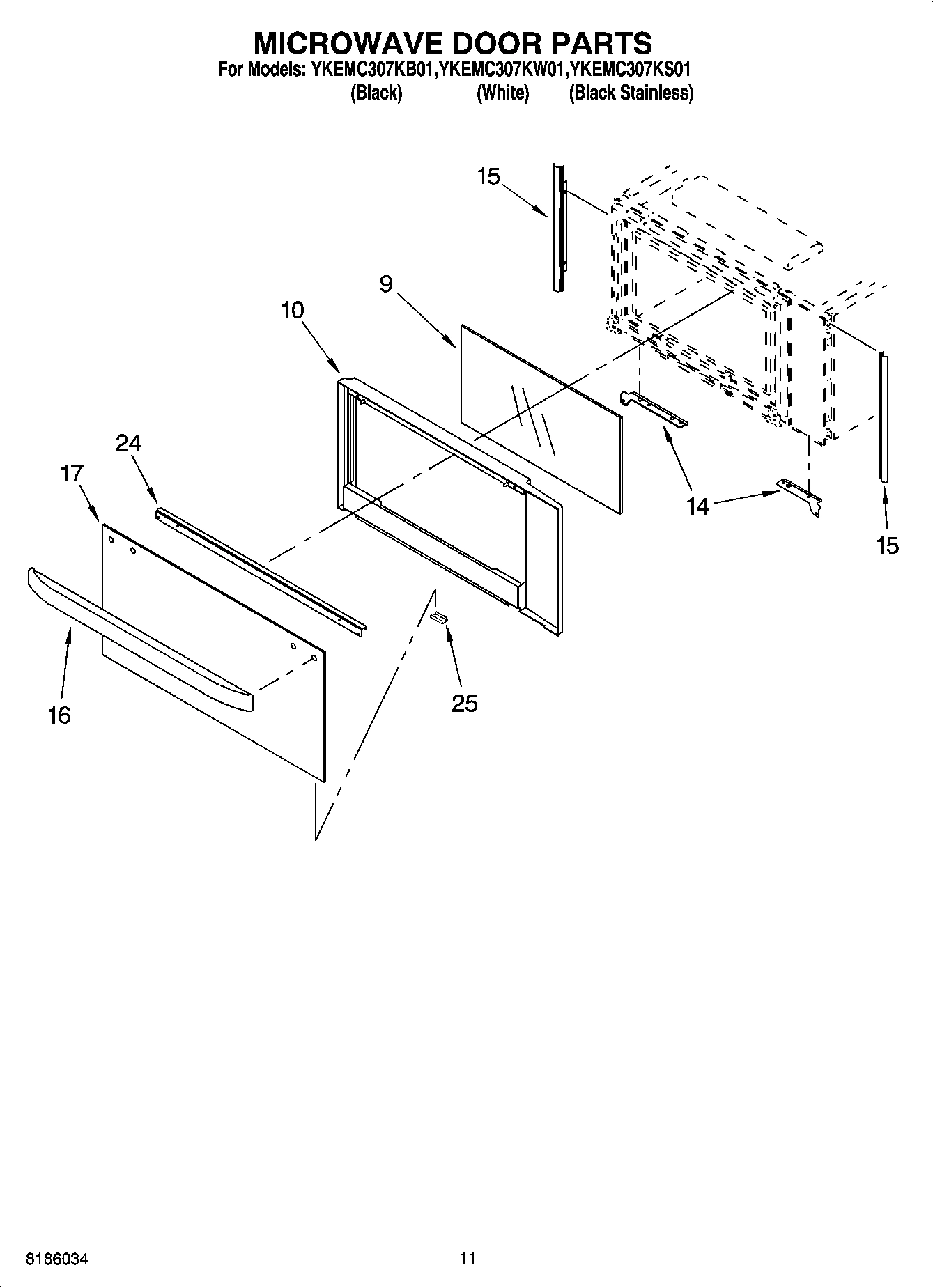 09 - MICROWAVE DOOR PARTS, OPTIONAL PARTS