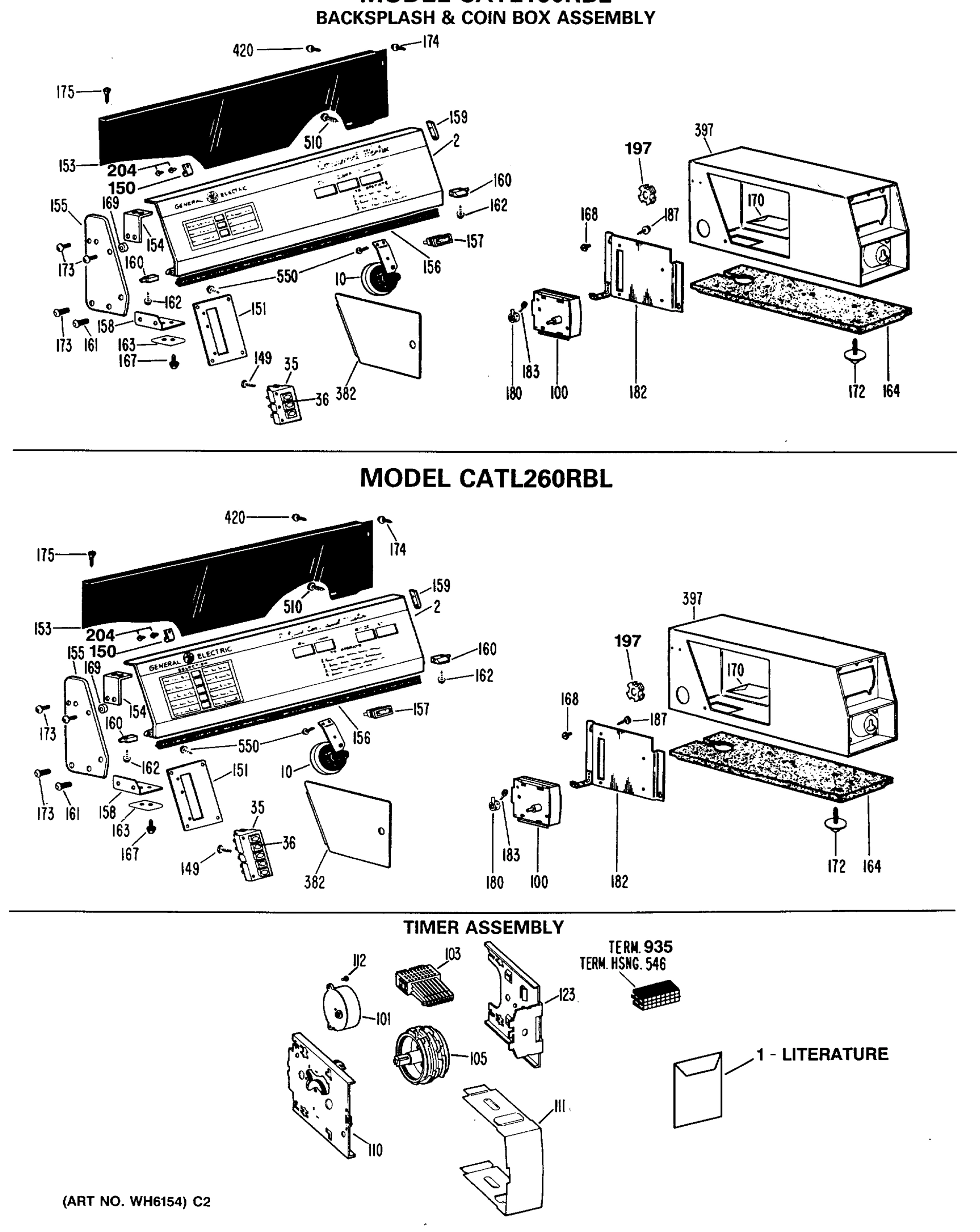 BACKSPLASH & COIN BOX ASSEMBLY