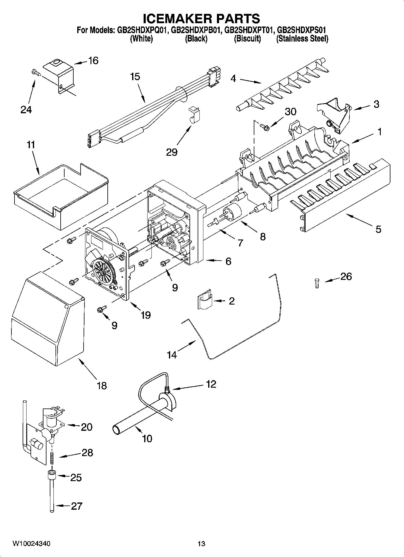 08 - ICEMAKER PARTS, OPTIONAL PARTS