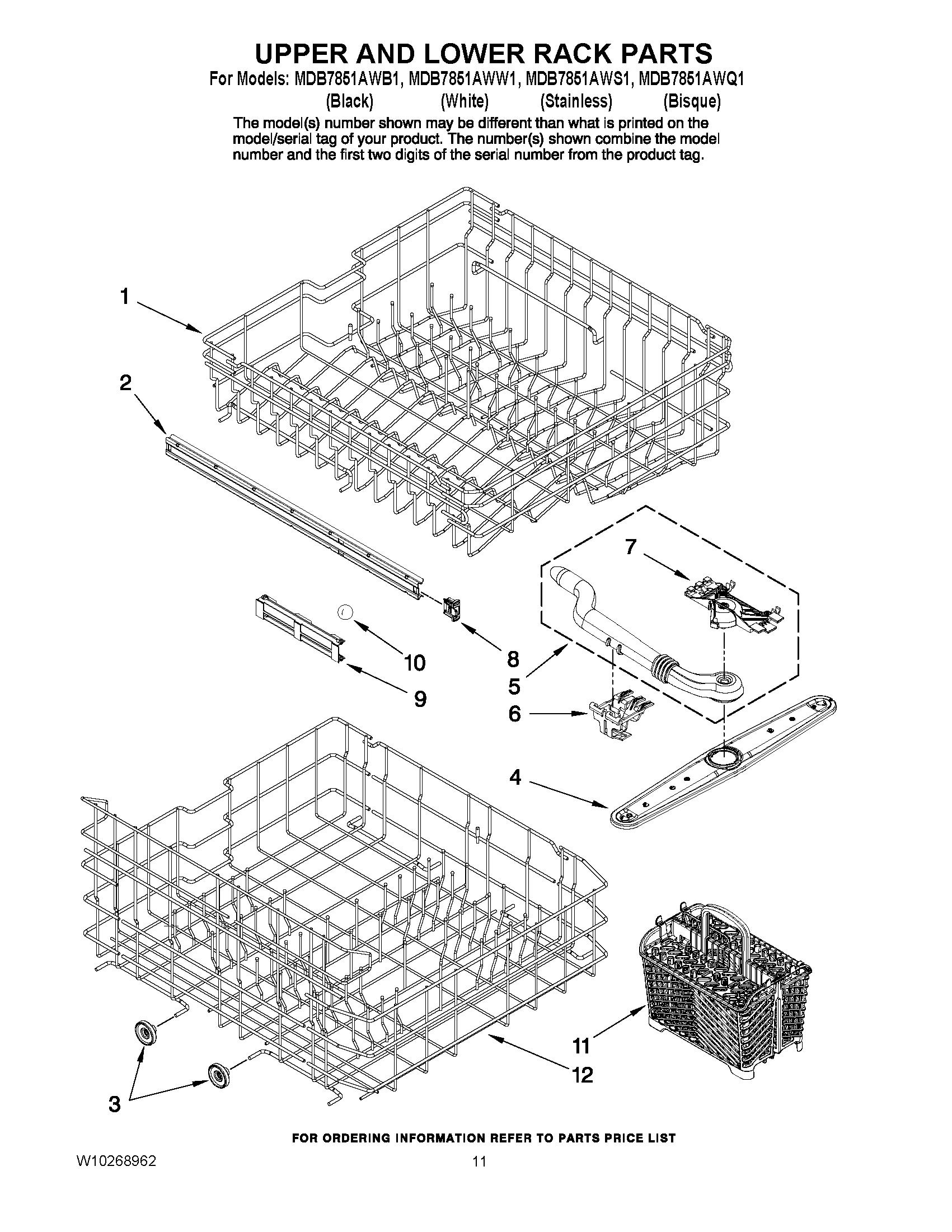 09 - UPPER AND LOWER RACK PARTS