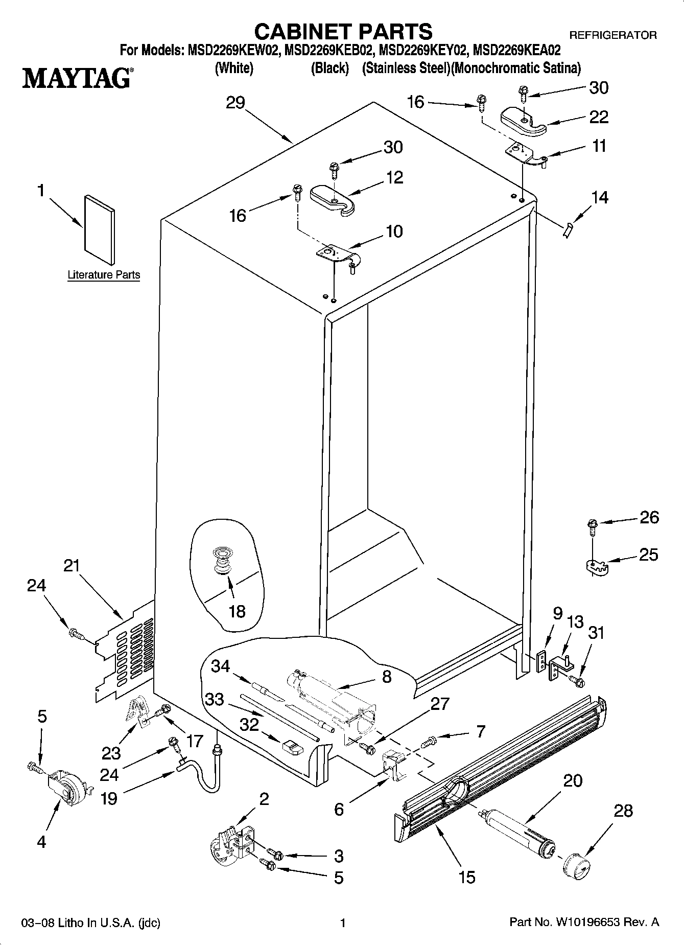 01 - CABINET PARTS