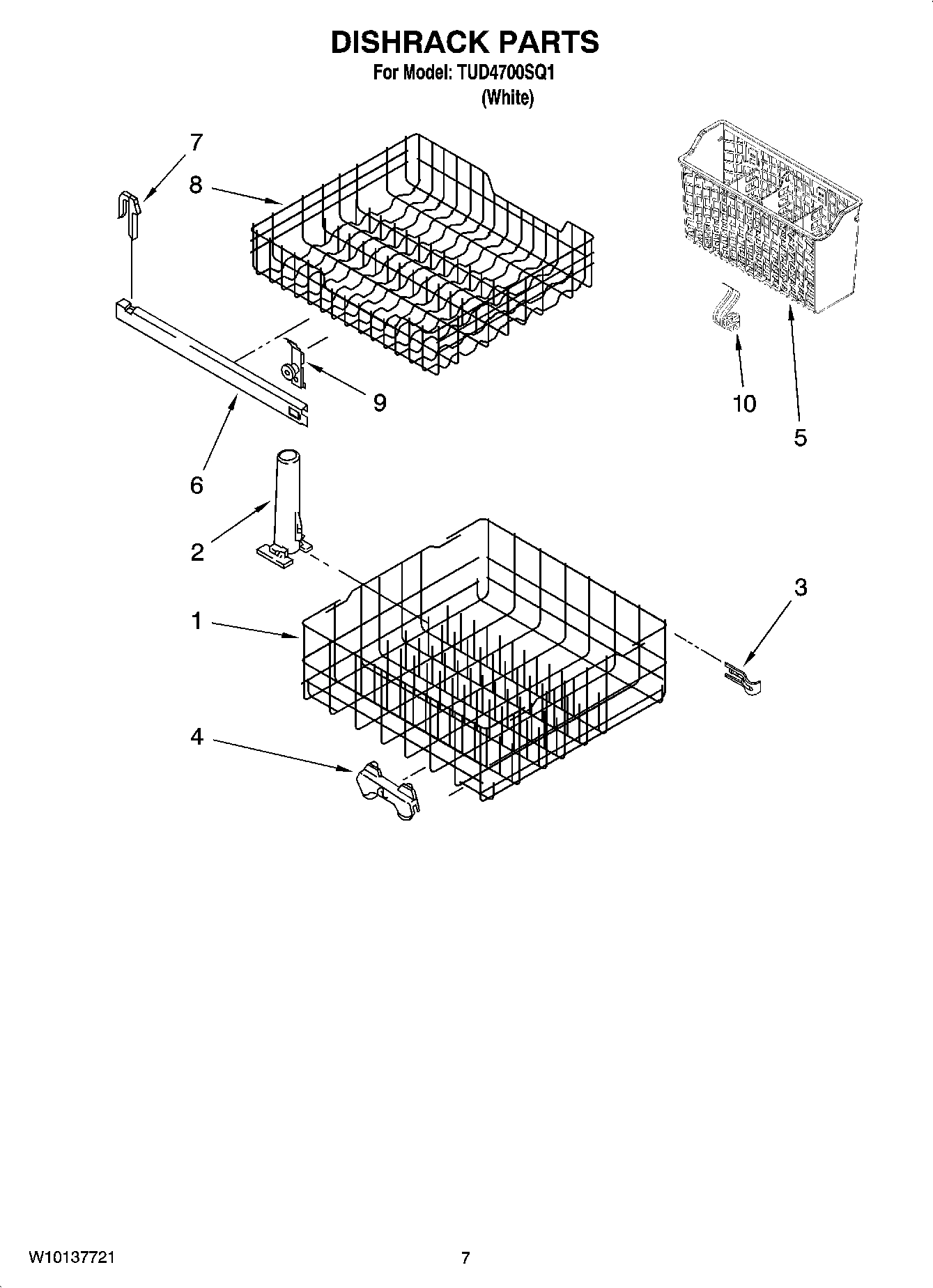 06 - DISHRACK PARTS, OPTIONAL PARTS (NOT INCLUDED)
