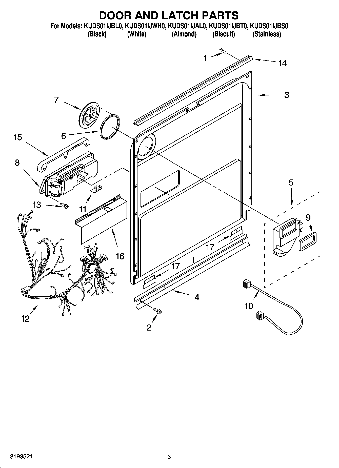 03 - DOOR AND LATCH PARTS