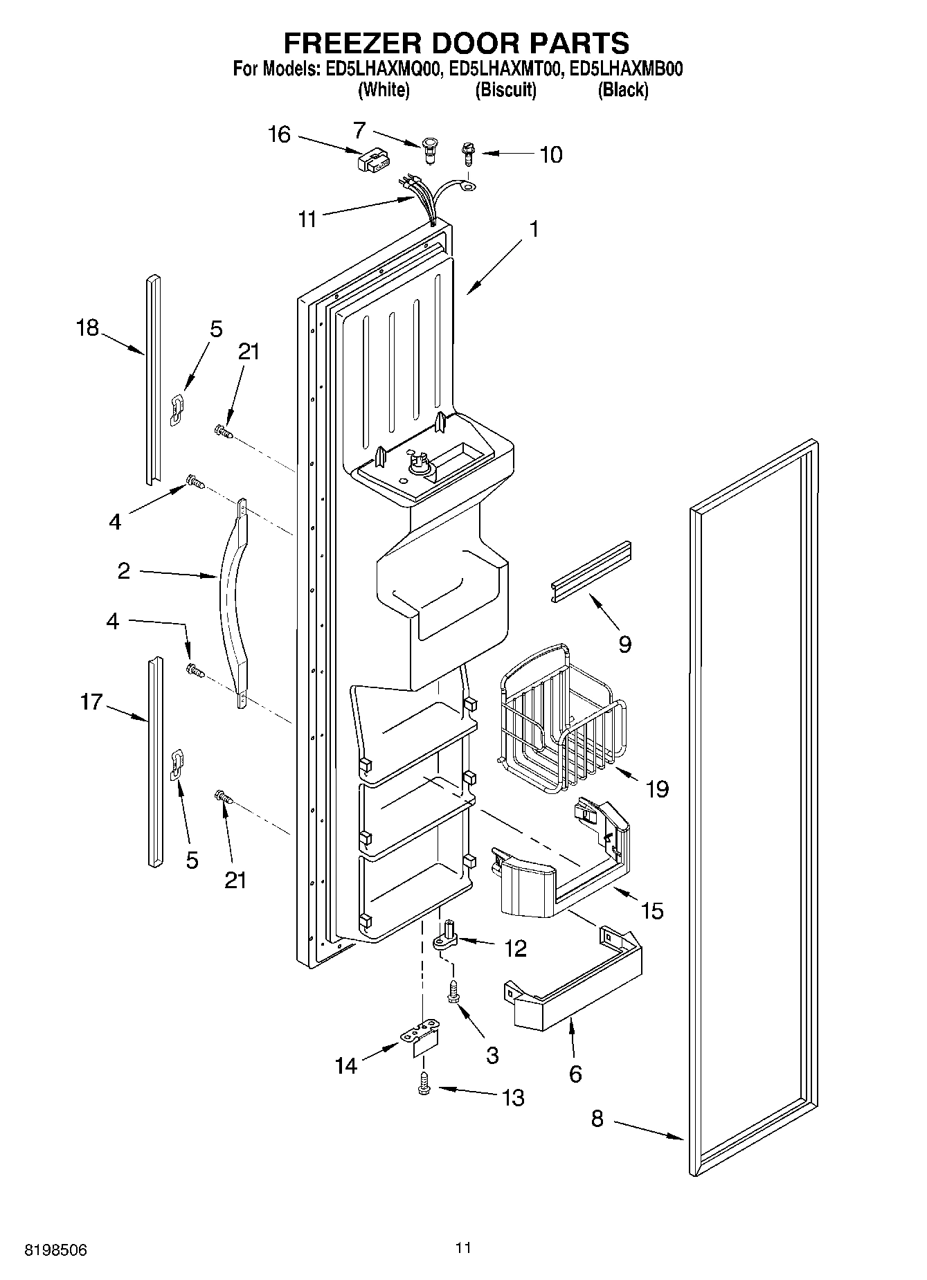 07 - FREEZER DOOR PARTS