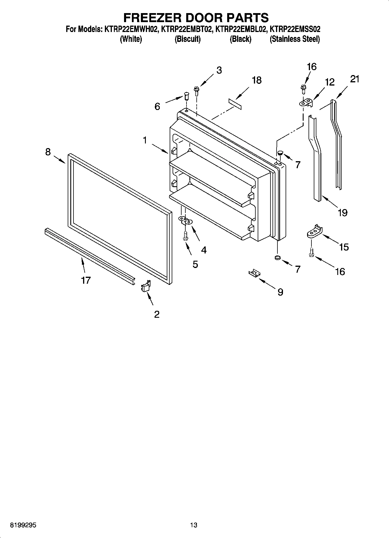07 - FREEZER DOOR PARTS