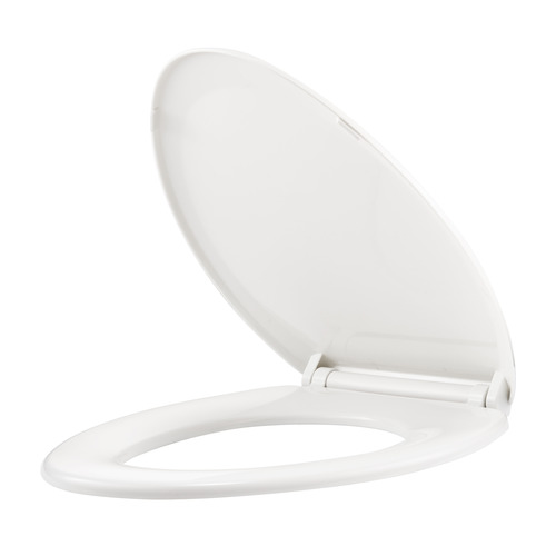 evekare Night glow toilet seat Plastic White Elongated Soft Close