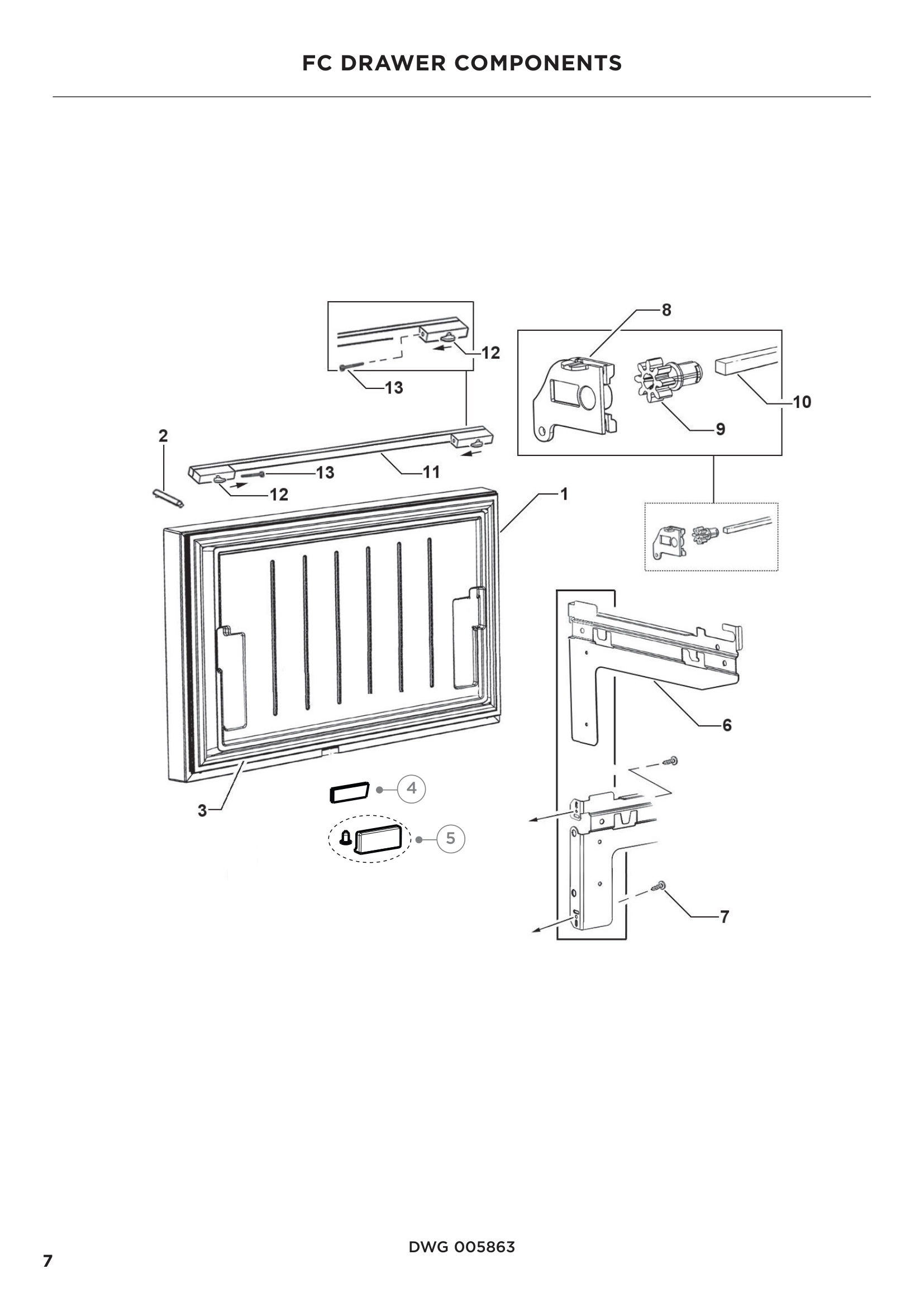 FC DRAWER COMPONENTS