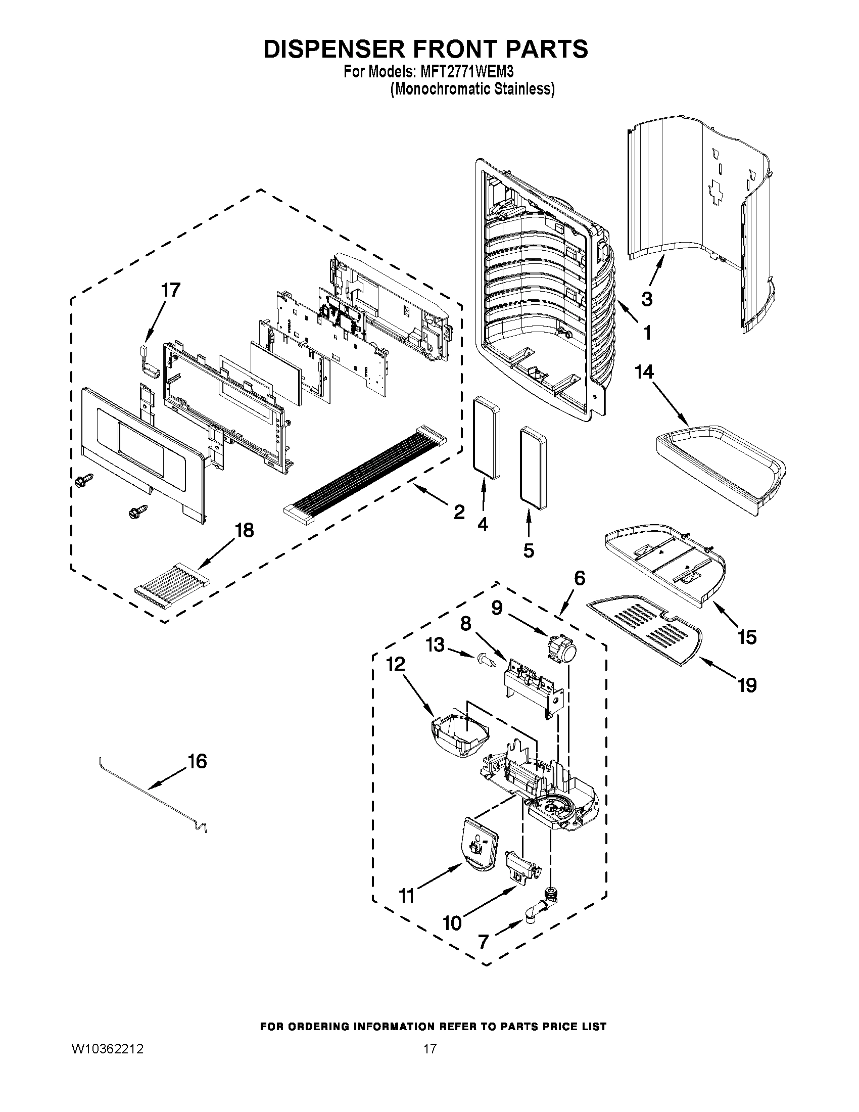 09 - DISPENSER FRONT PARTS