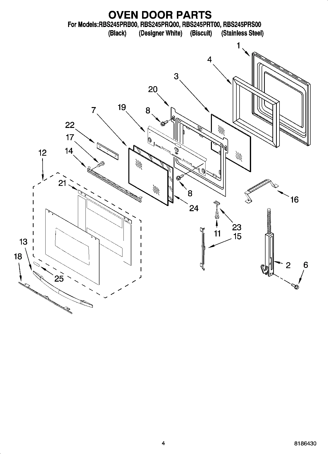 03 - OVEN DOOR PARTS