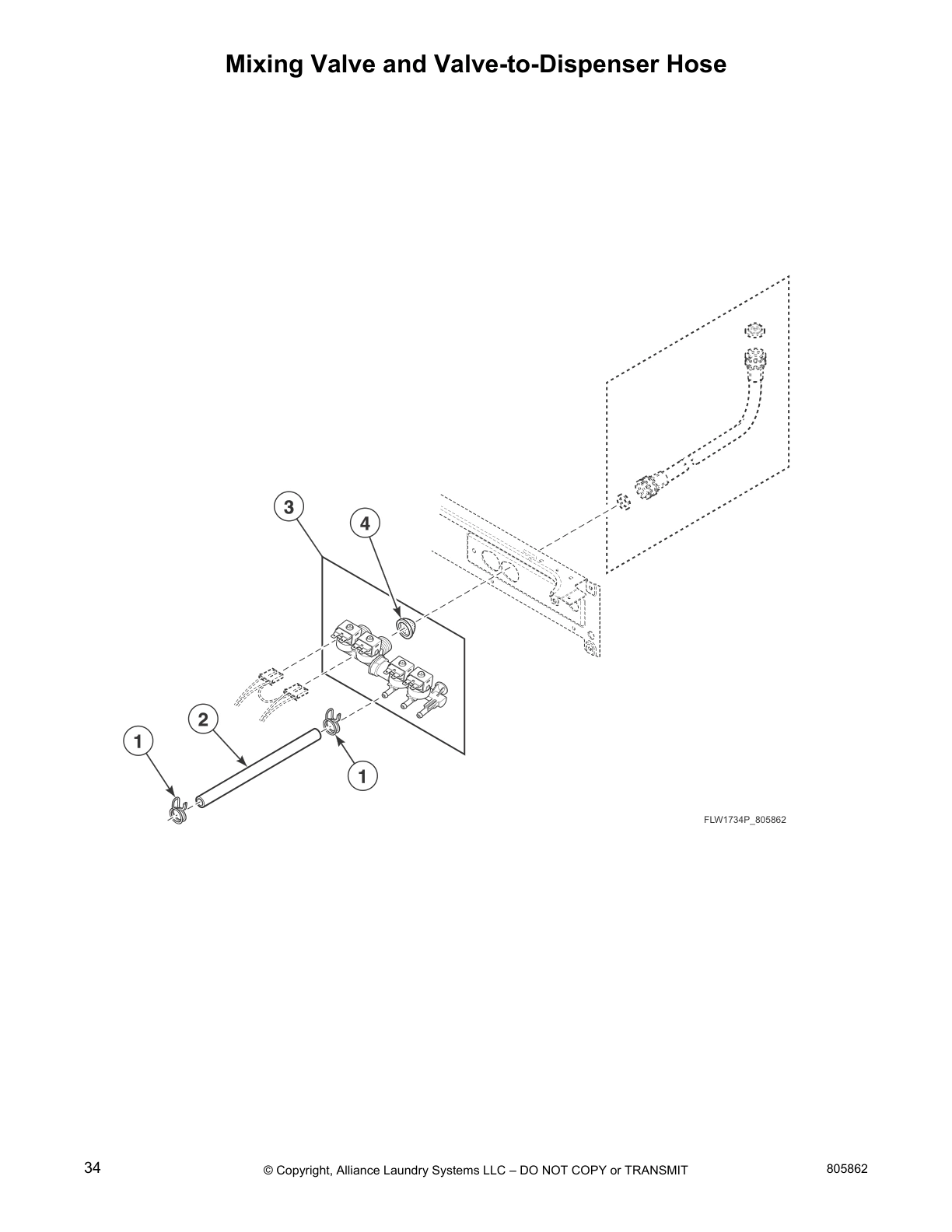 Mixing Valve and Valve-to-Dispenser Hose