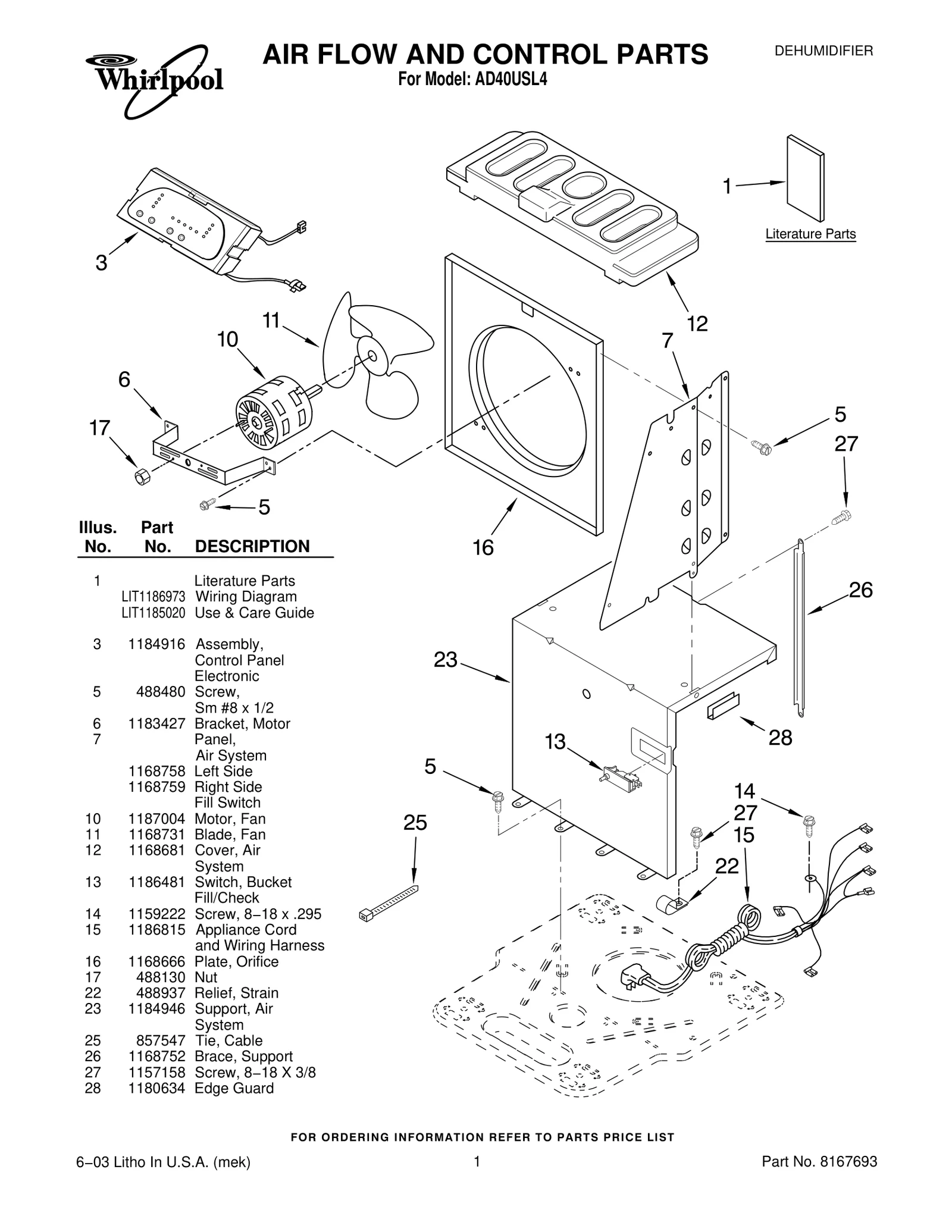 AIR FLOW AND CONTROL PARTS