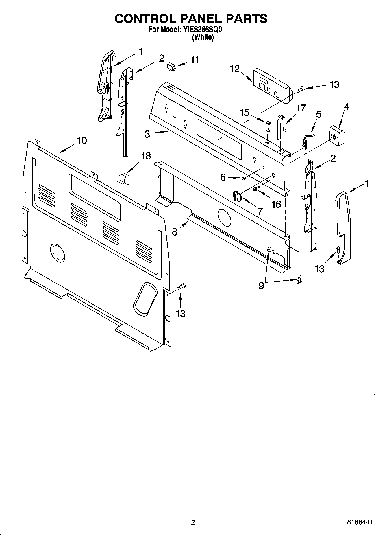 02 - CONTROL PANEL PARTS
