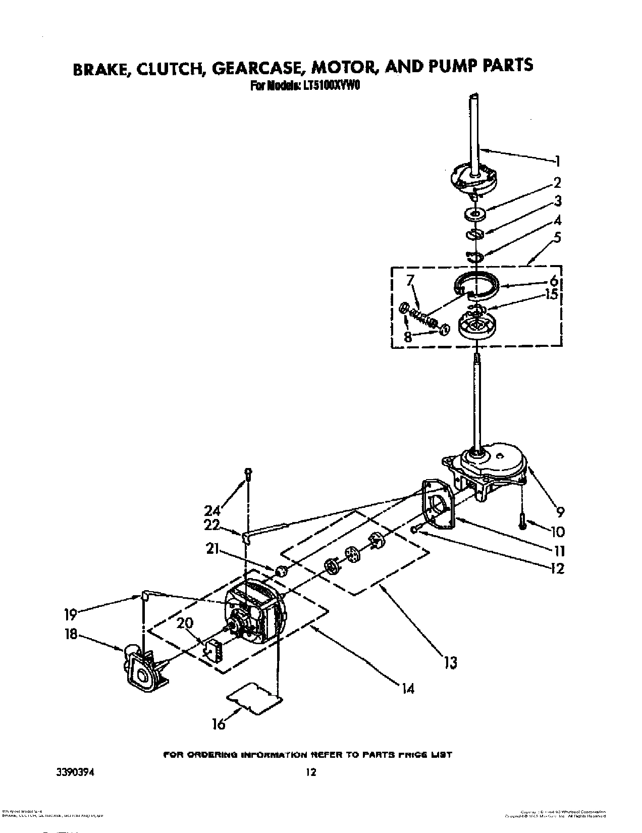 09 - BRAKE, CLUTCH, GEARCASE, MOTOR AND PUMP