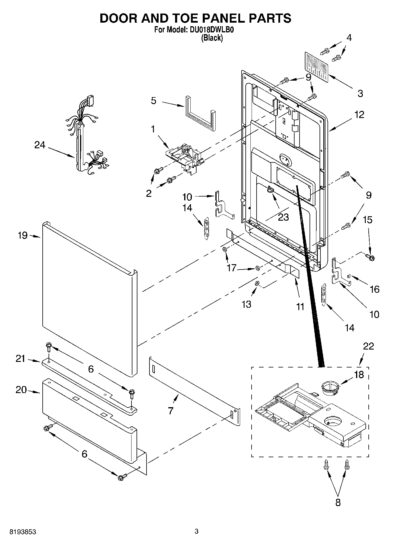 03 - DOOR AND TOE PANEL PARTS