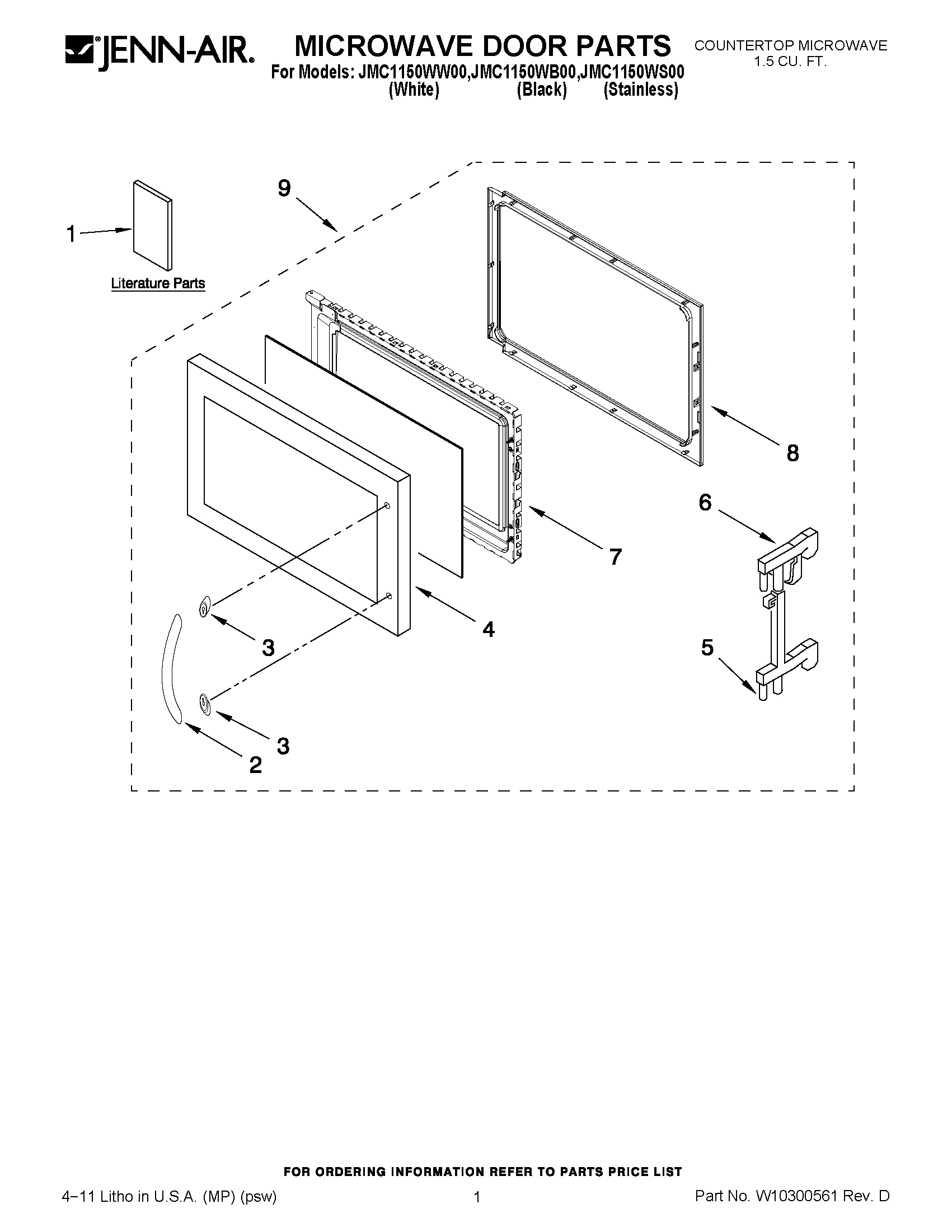 01 - MICROWAVE DOOR PARTS