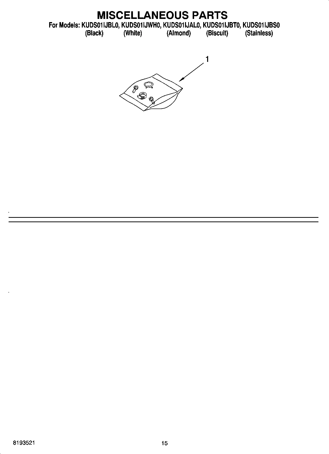 12 - MISCELLANEOUS PARTS OPTIONAL PARTS (NOT INCLUDED)