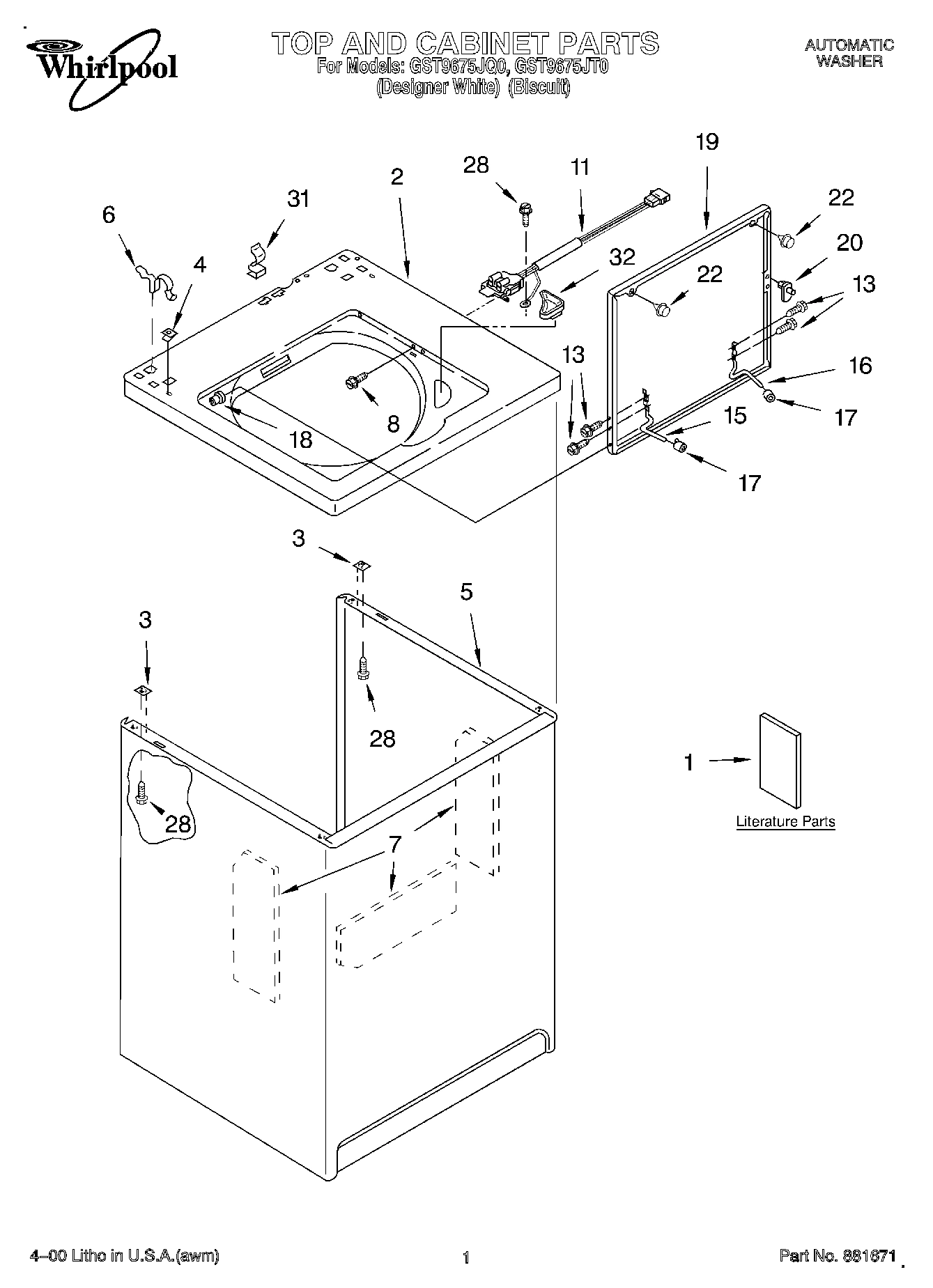 01 - TOP AND CABINET, LITERATURE