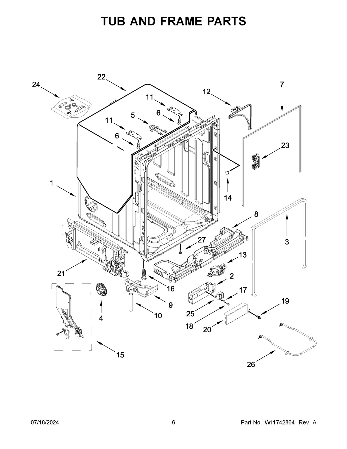 04 - TUB AND FRAME PARTS