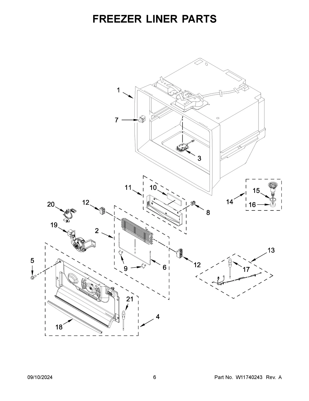 04 - FREEZER LINER PARTS