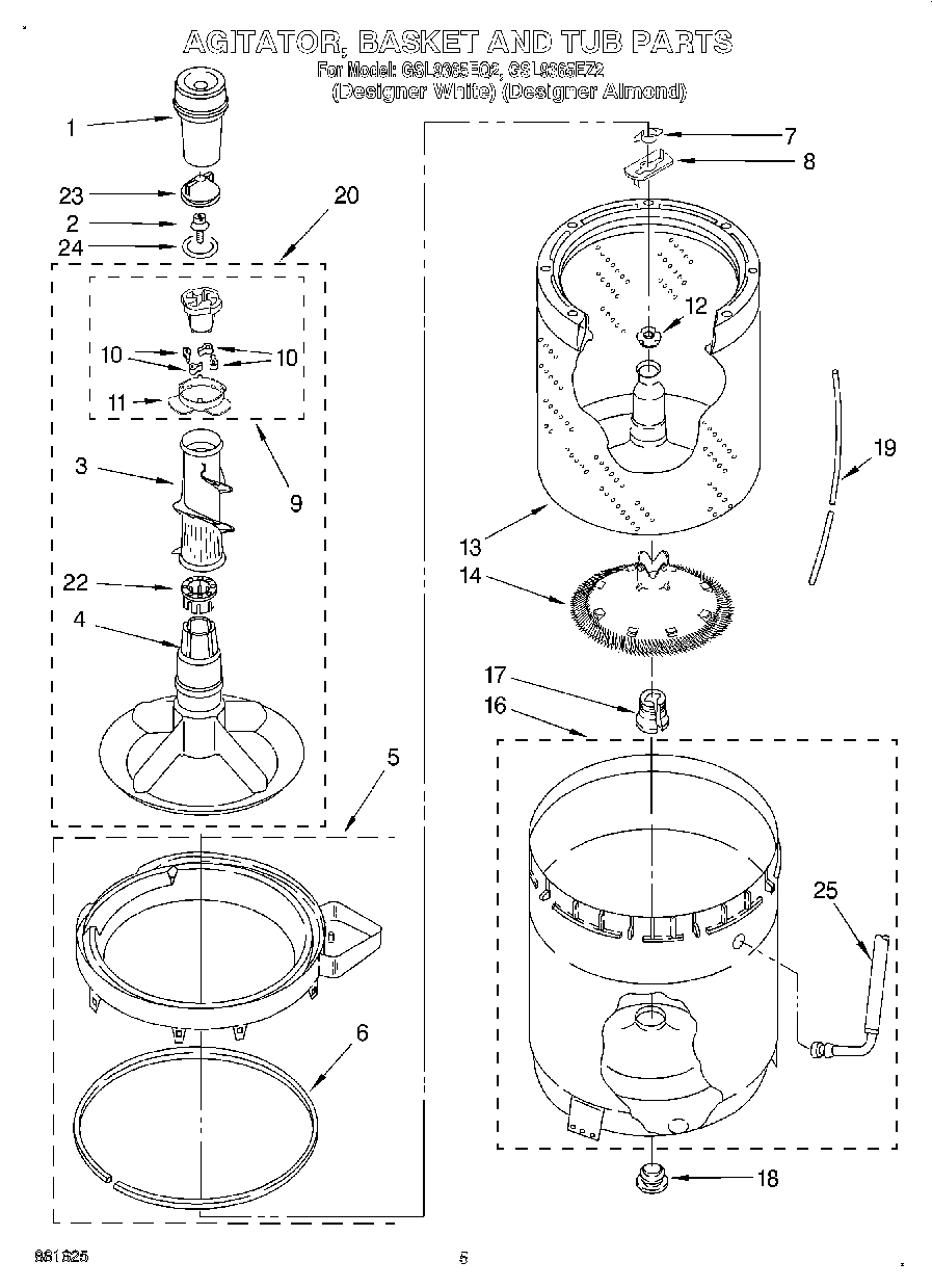 03 - AGITATOR, BASKET AND TUB