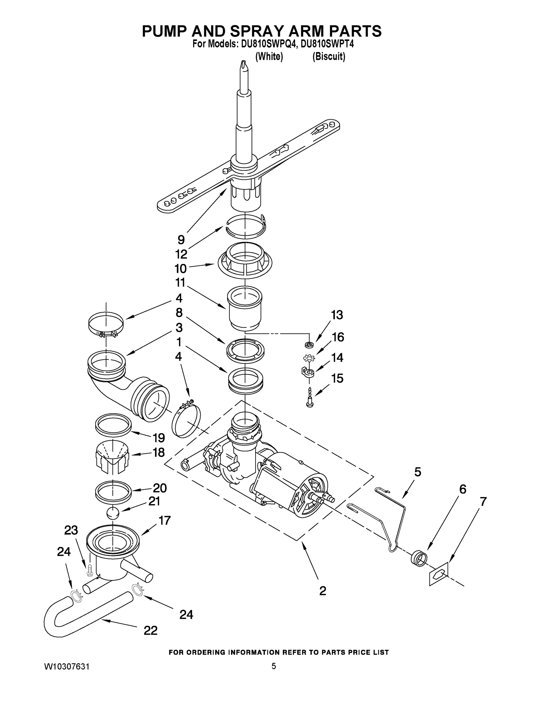 04 - PUMP AND SPRAY ARM PARTS