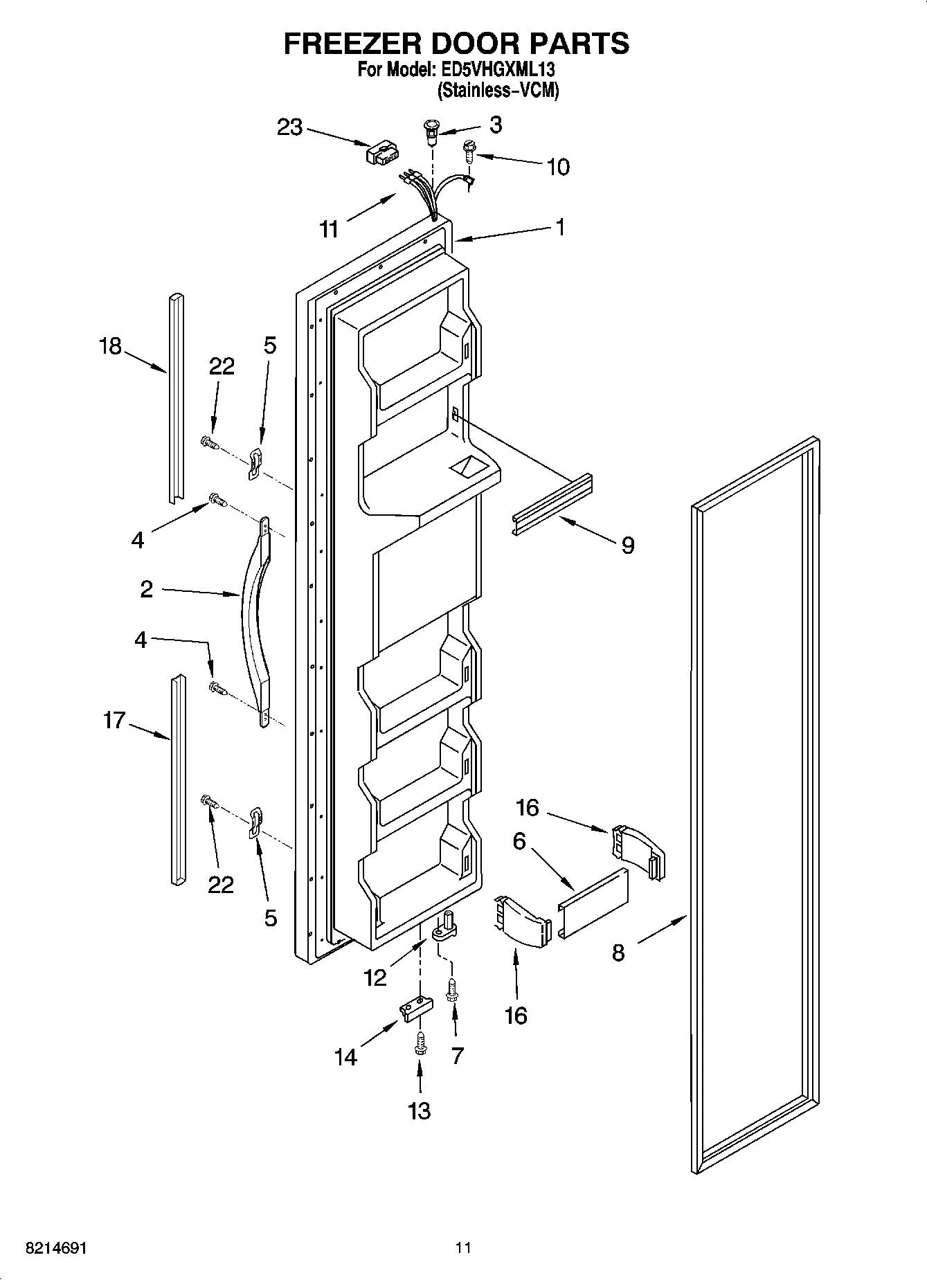 07 - FREEZER DOOR PARTS