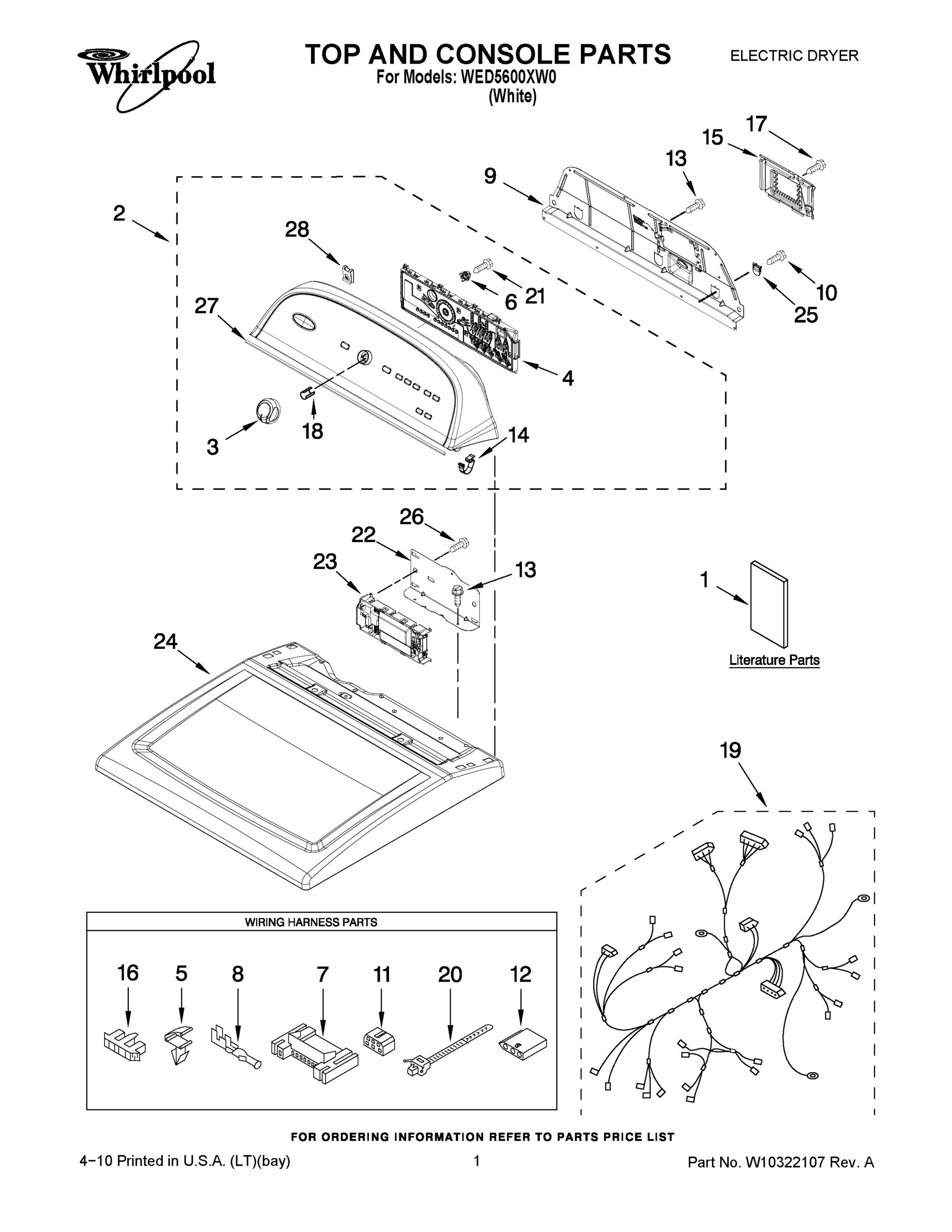 01 - TOP AND CONSOLE PARTS