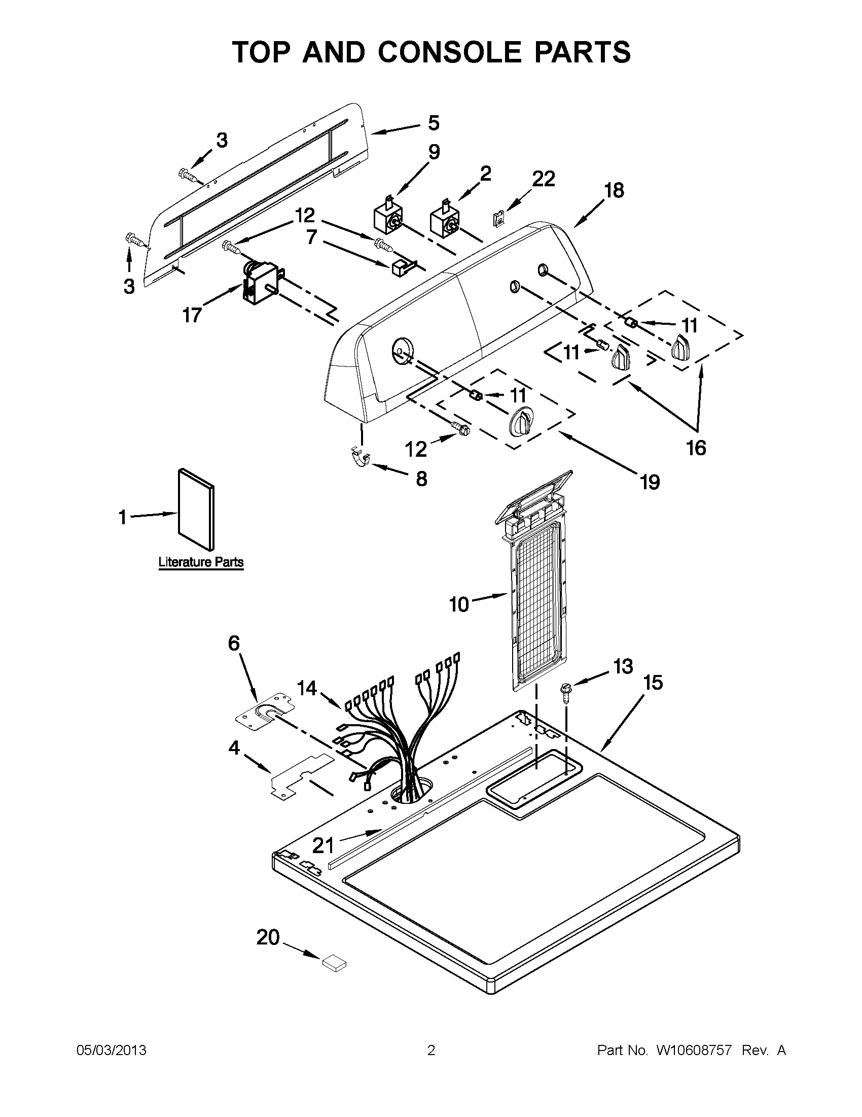 01 - TOP AND CONSOLE PARTS
