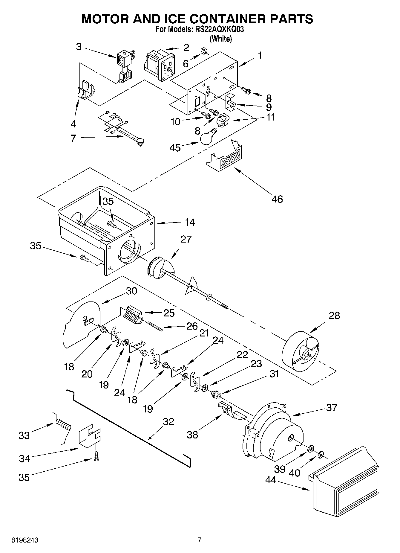 05 - MOTOR AND ICE CONTAINER