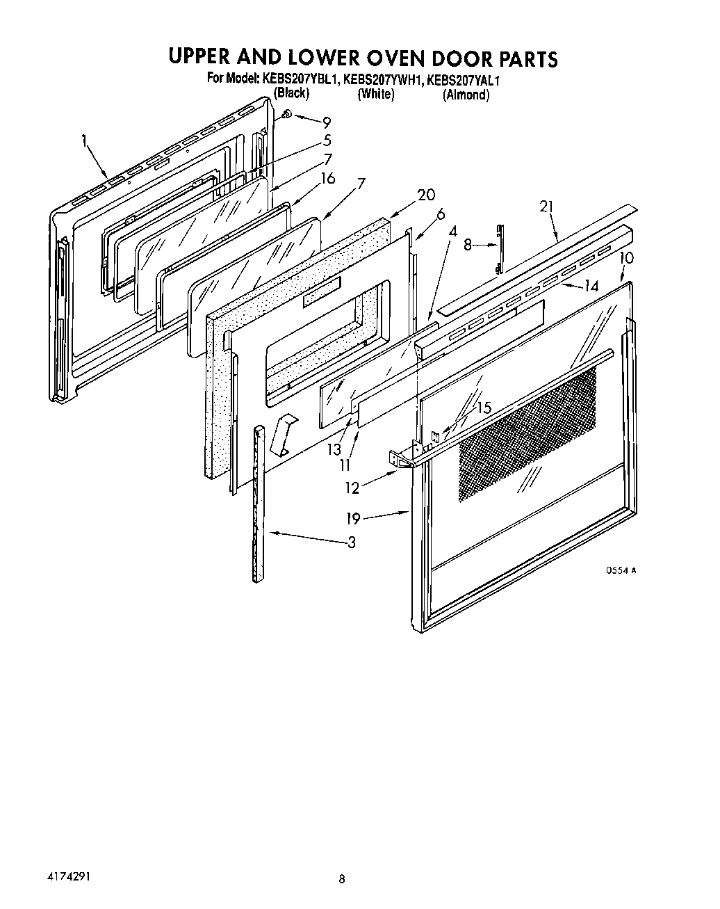 06 - UPPER AND LOWER OVEN DOOR